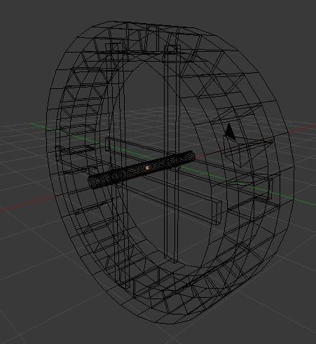 Realistic WaterWheel wooden wheel Low-poly 3D model_4