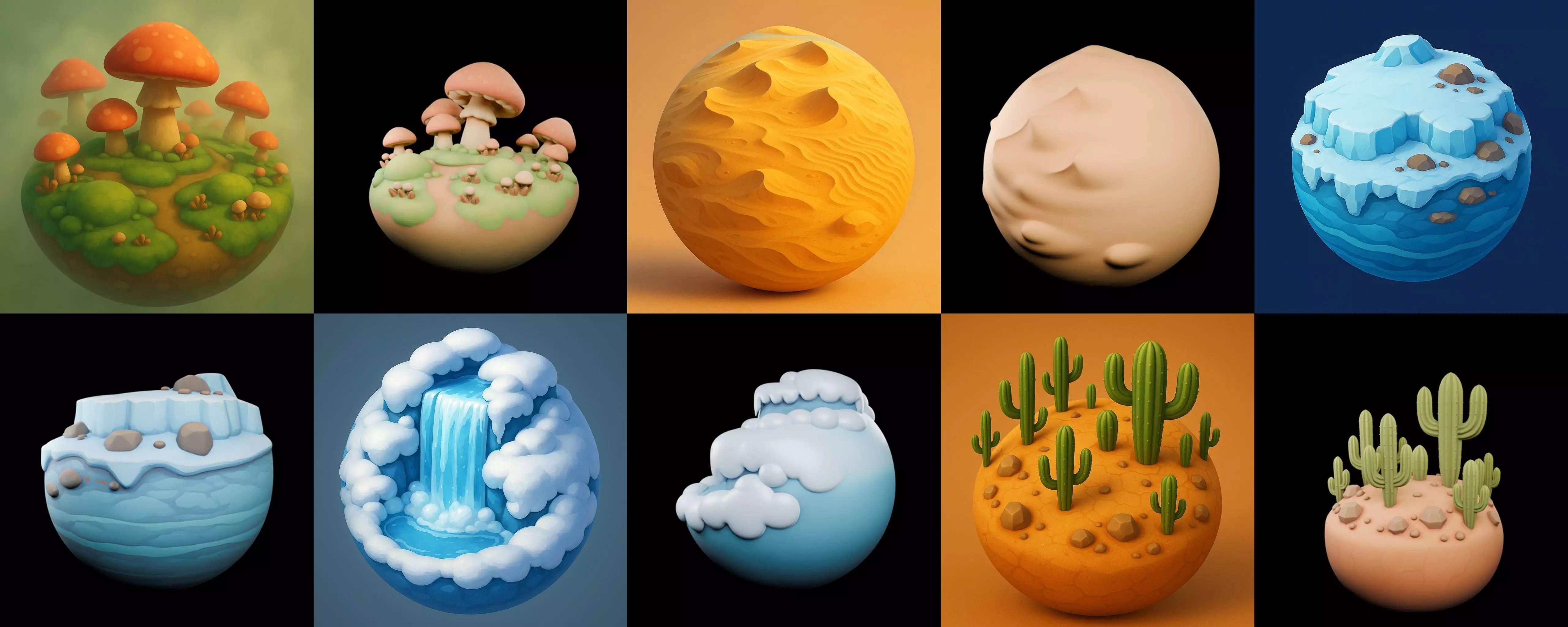 Second Earth bundle 6 pack 100 glb 3D model_16