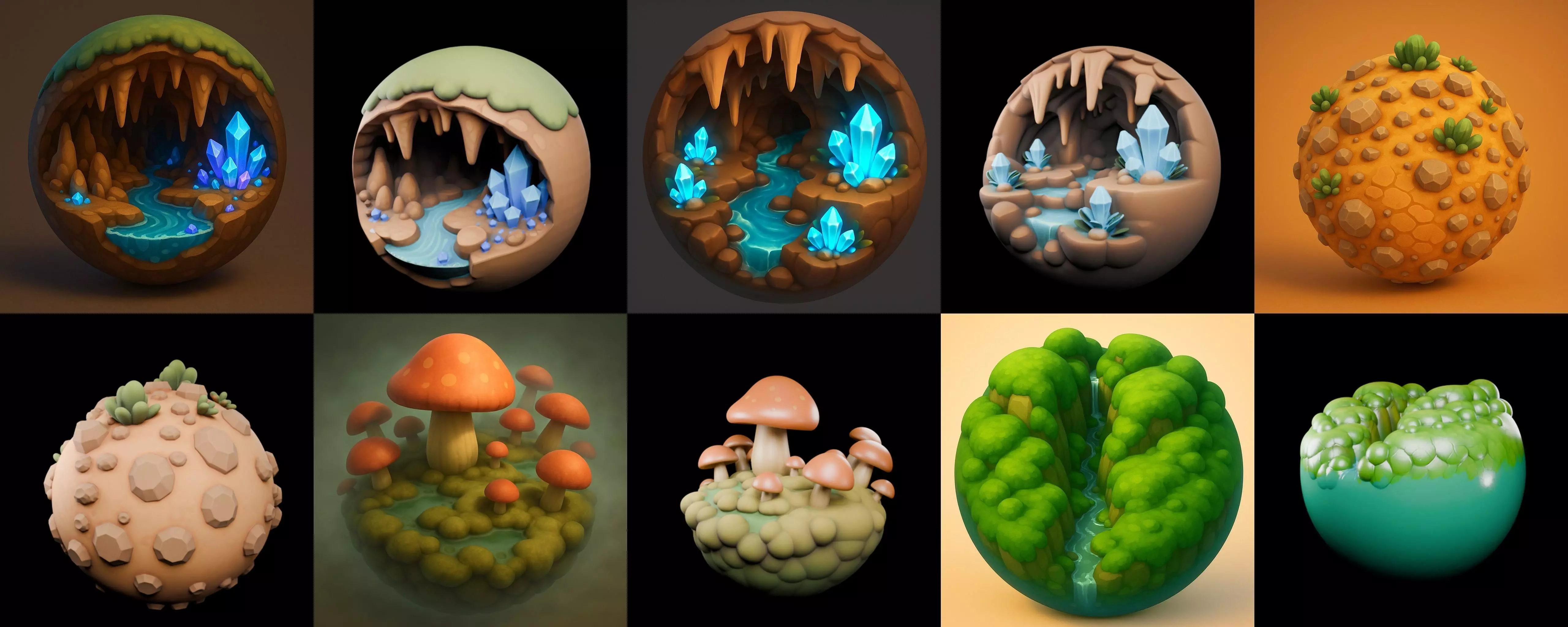 Second Earth bundle 6 pack 100 glb 3D model_14