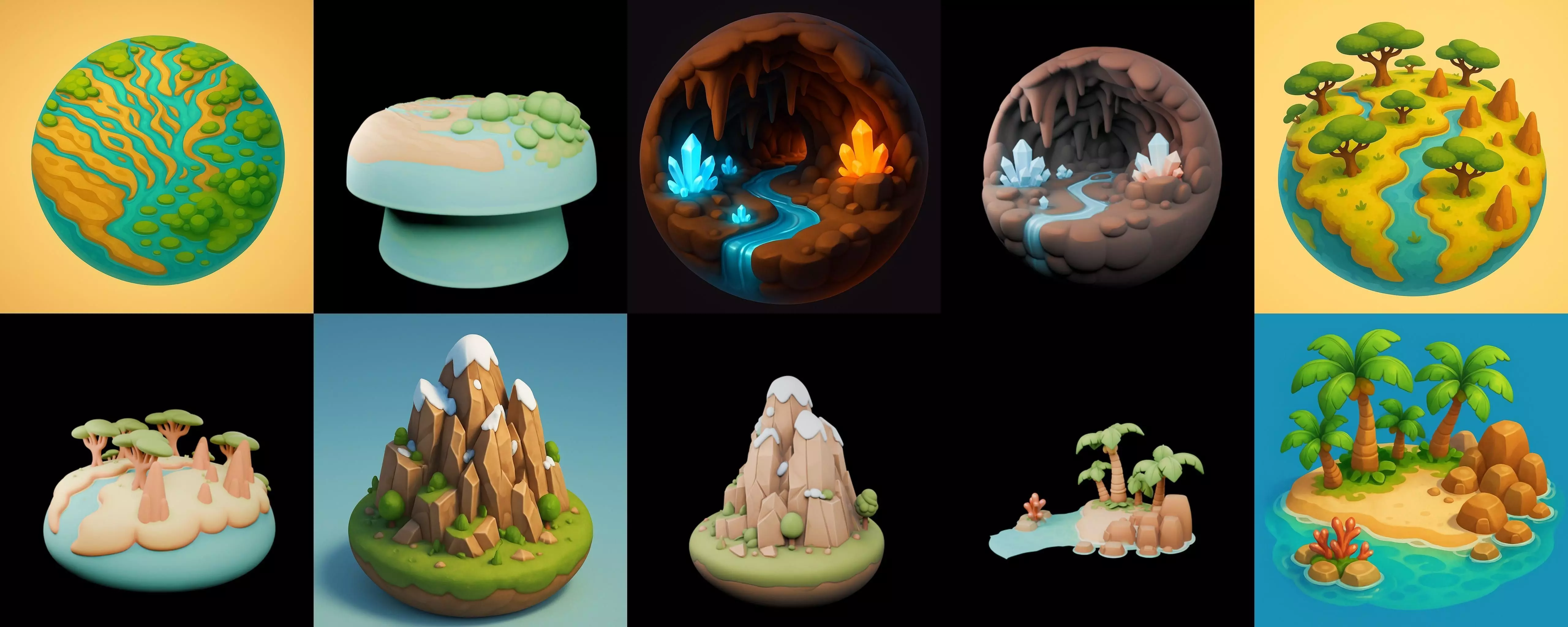 Second Earth bundle 6 pack 100 glb 3D model_2
