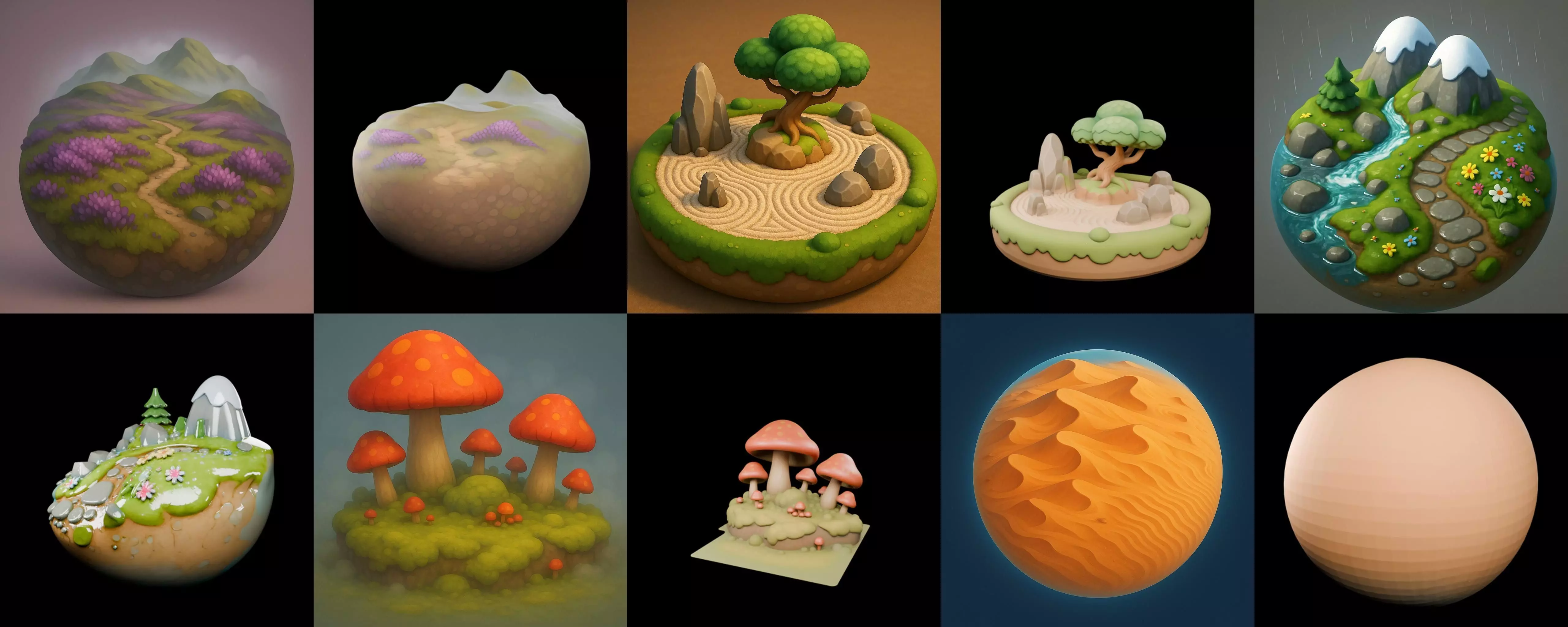 Second Earth bundle 6 pack 100 glb 3D model_10