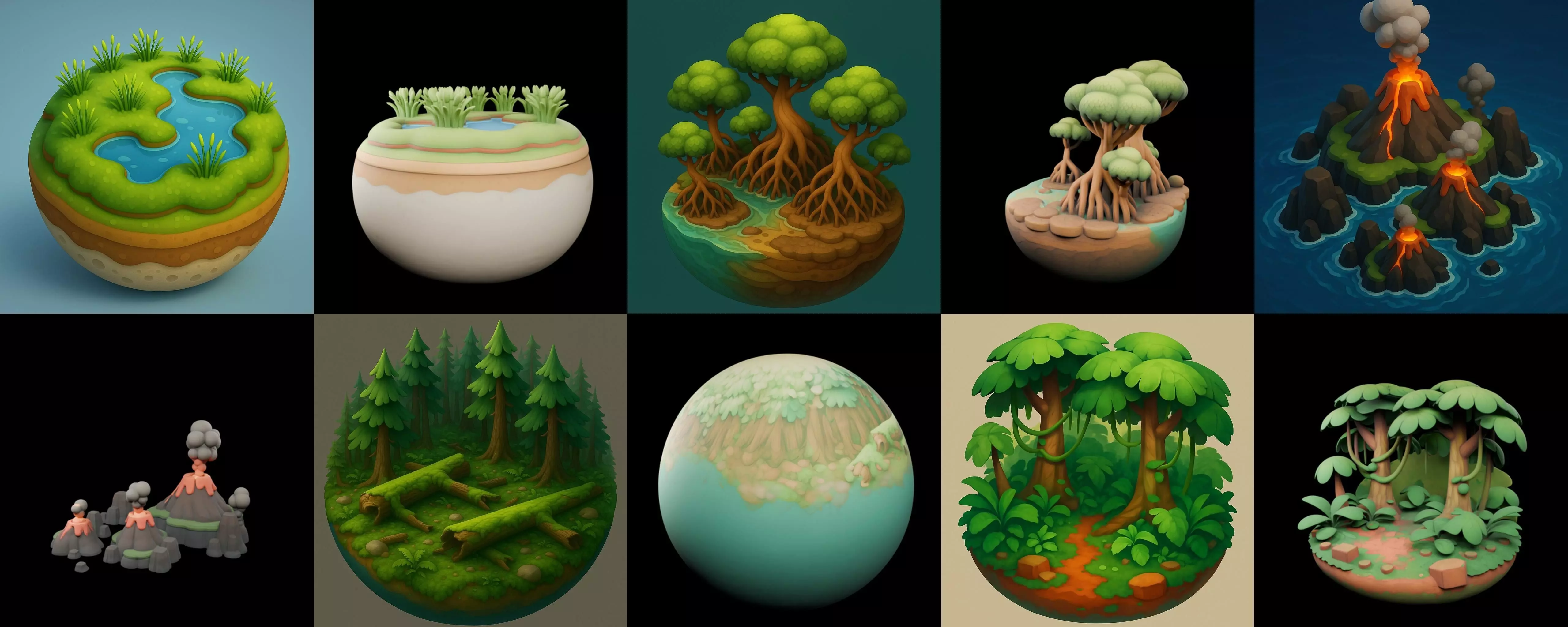 Second Earth bundle 6 pack 100 glb 3D model_19