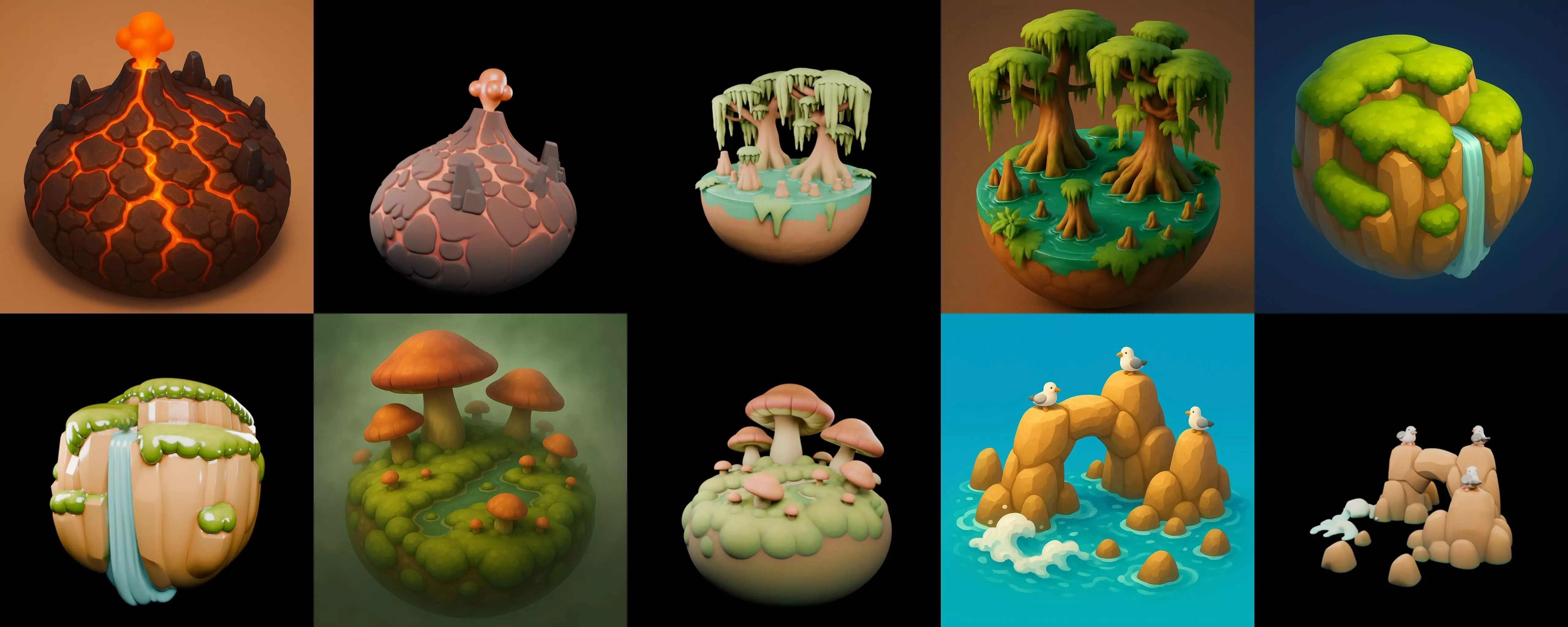 Second Earth bundle 6 pack 100 glb 3D model_12