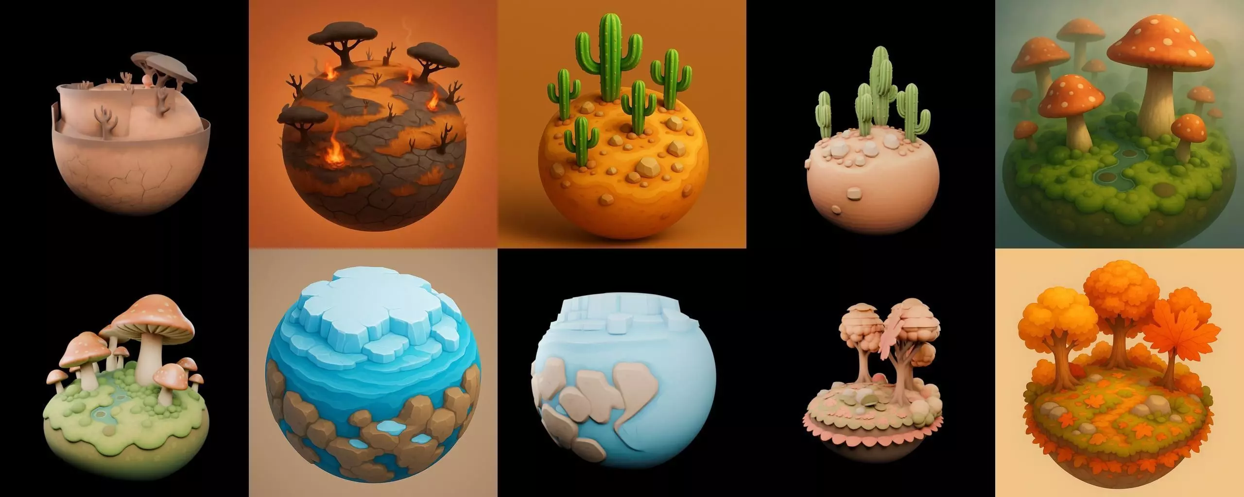 Second Earth bundle 6 pack 100 glb 3D model_15