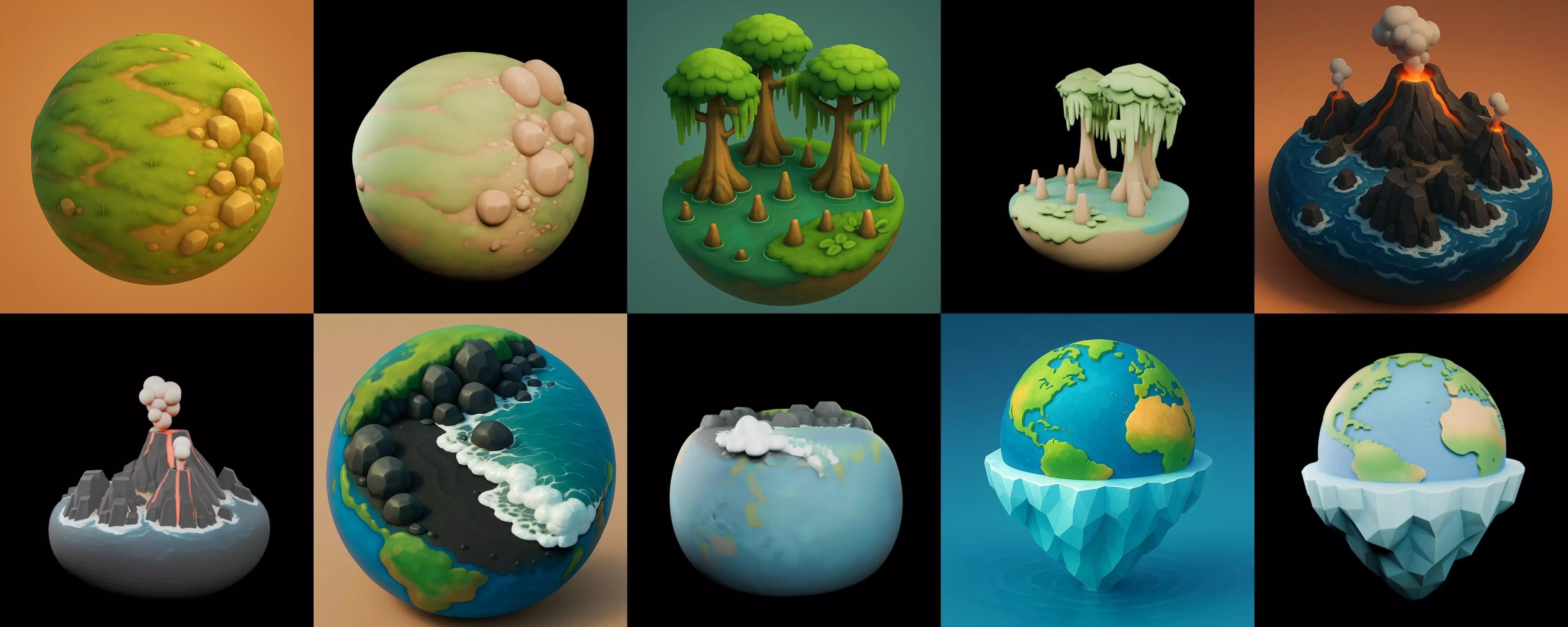 Second Earth bundle 6 pack 100 glb 3D model_18