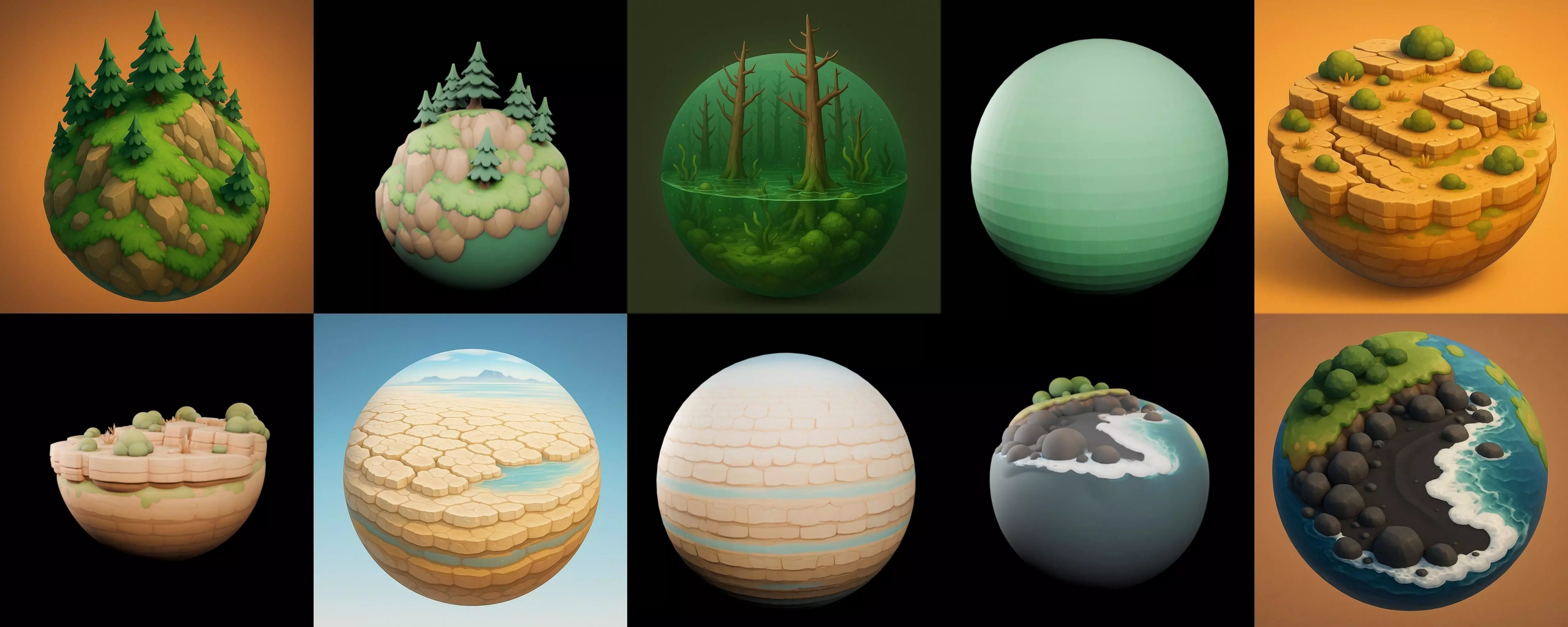 Second Earth bundle 6 pack 100 glb 3D model_13