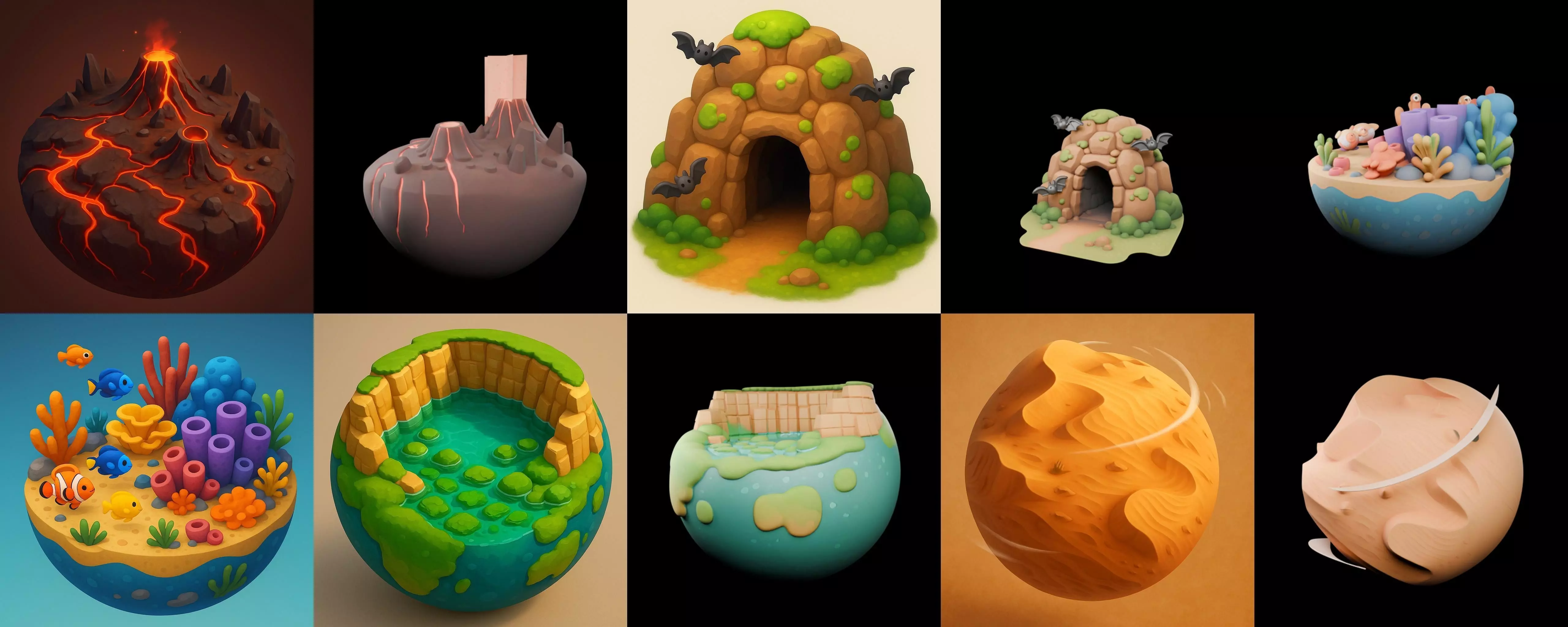 Second Earth bundle 5 pack 100 glb 3D model_17