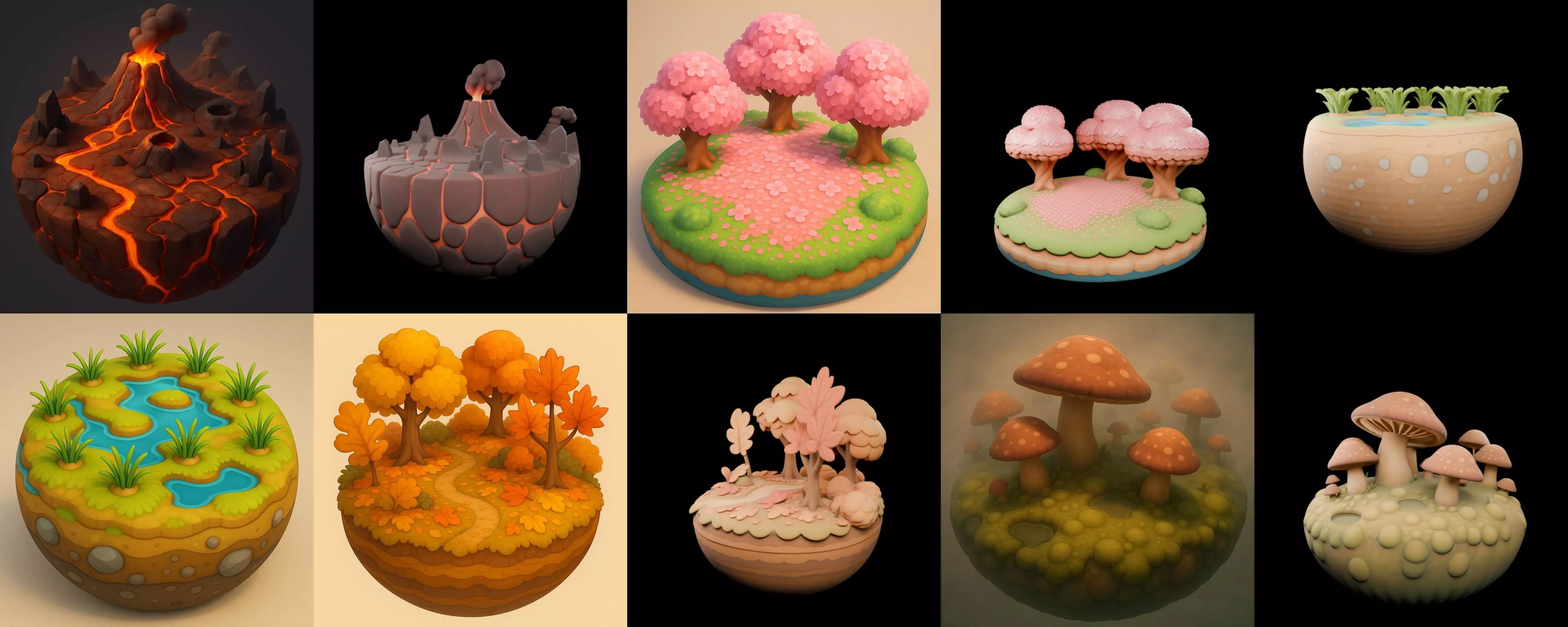 Second Earth bundle 5 pack 100 glb 3D model_6