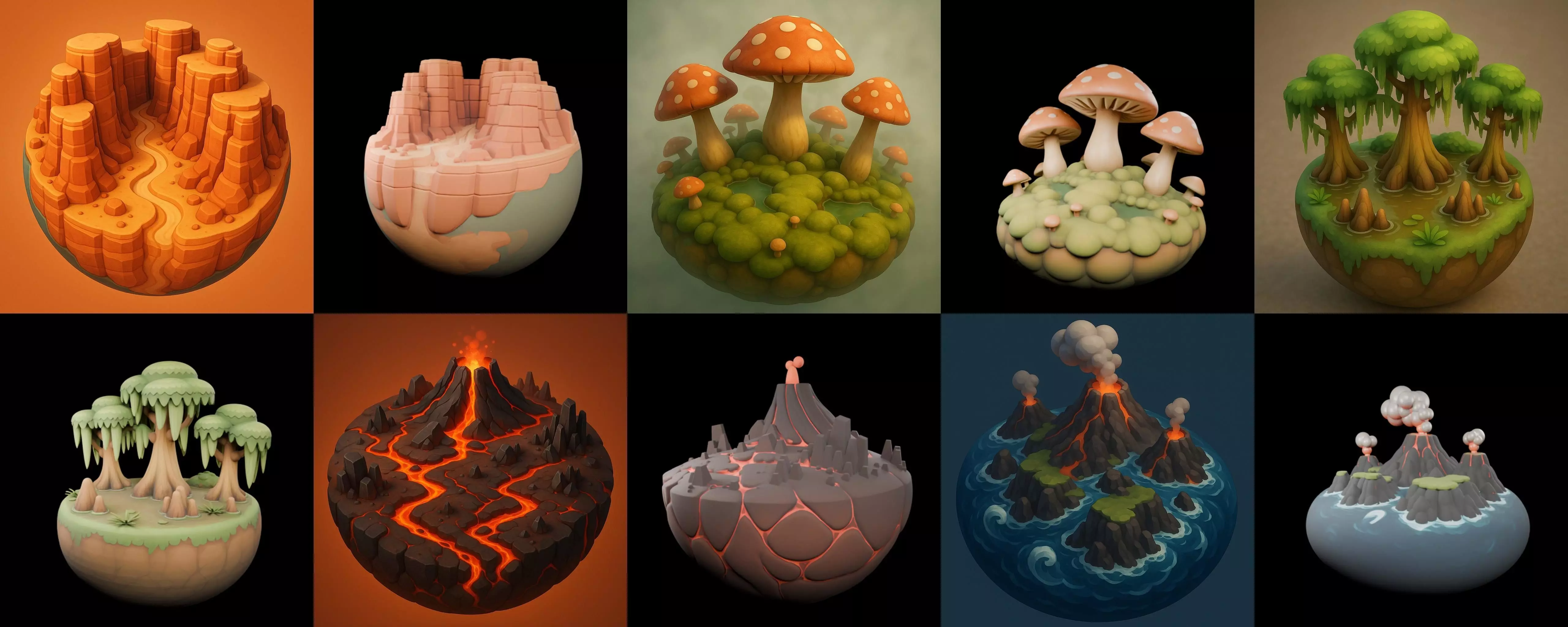 Second Earth bundle 5 pack 100 glb 3D model_0