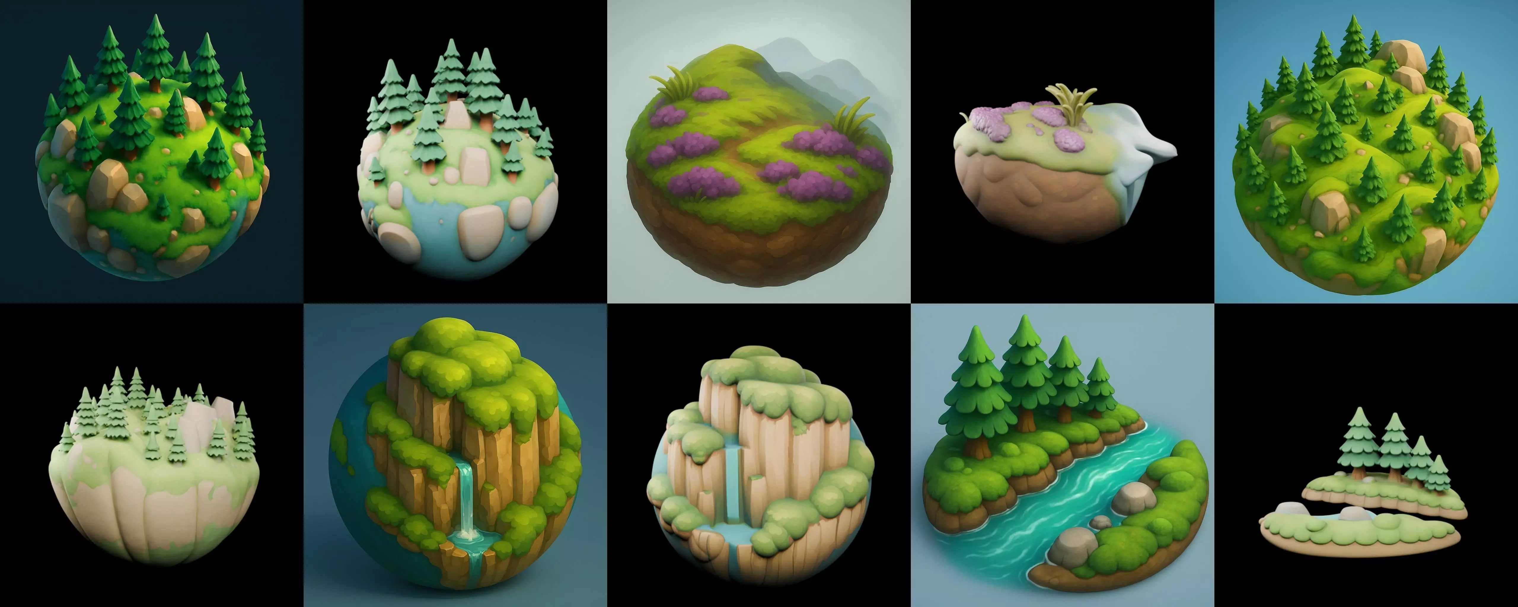 Second Earth bundle 4 pack 100 glb 3D model_2