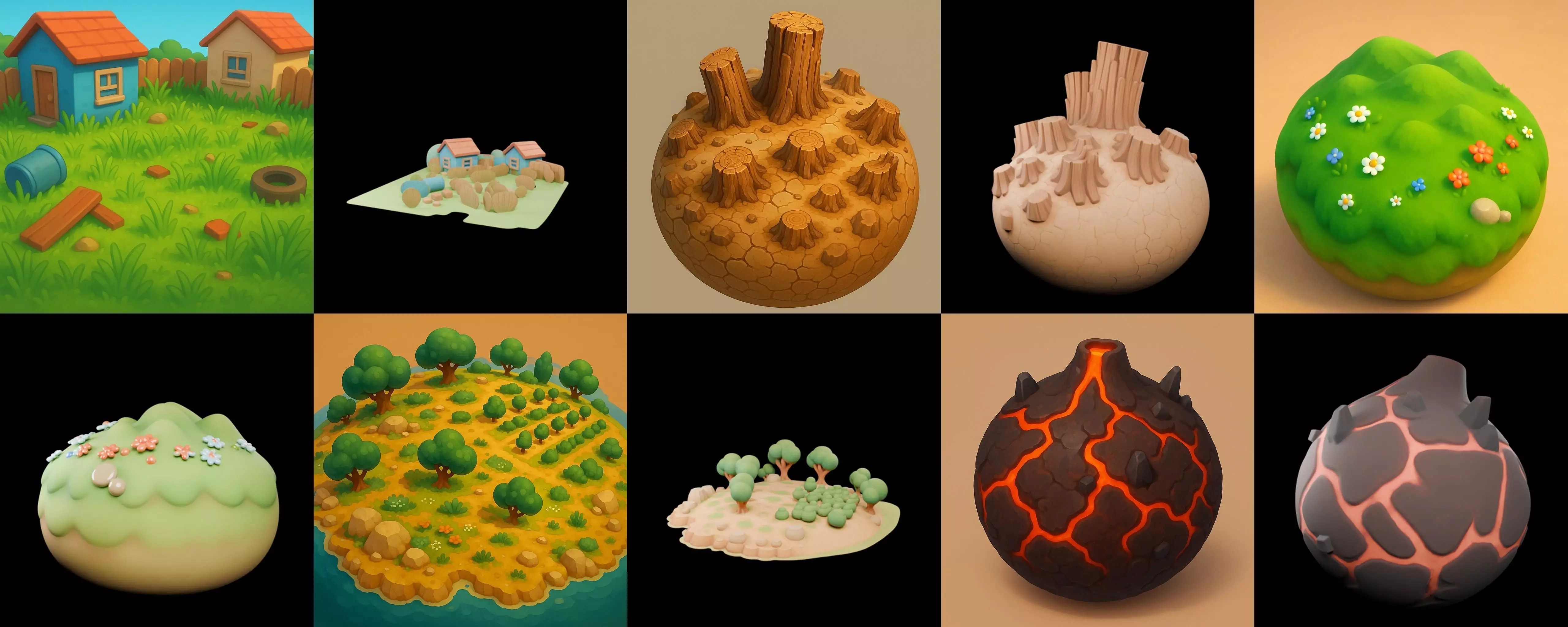 Second Earth bundle 4 pack 100 glb 3D model_19