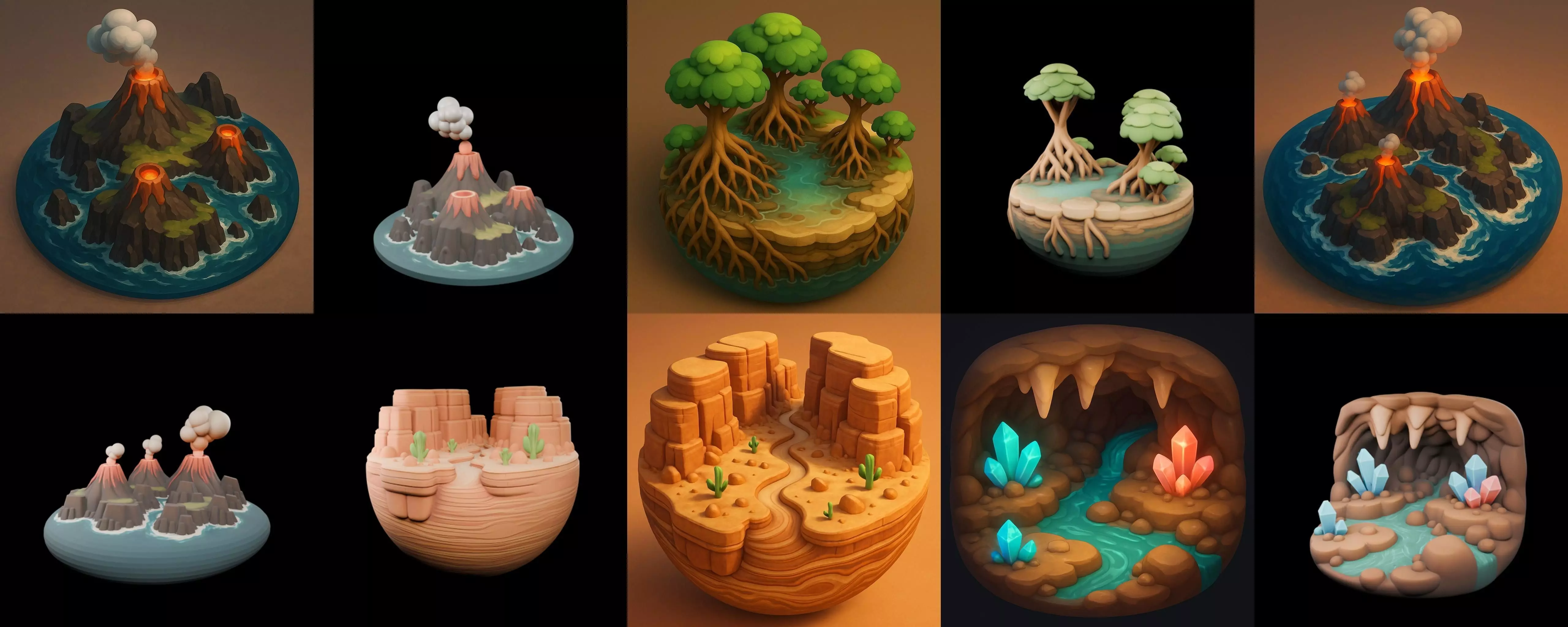 Second Earth bundle 4 pack 100 glb 3D model_17