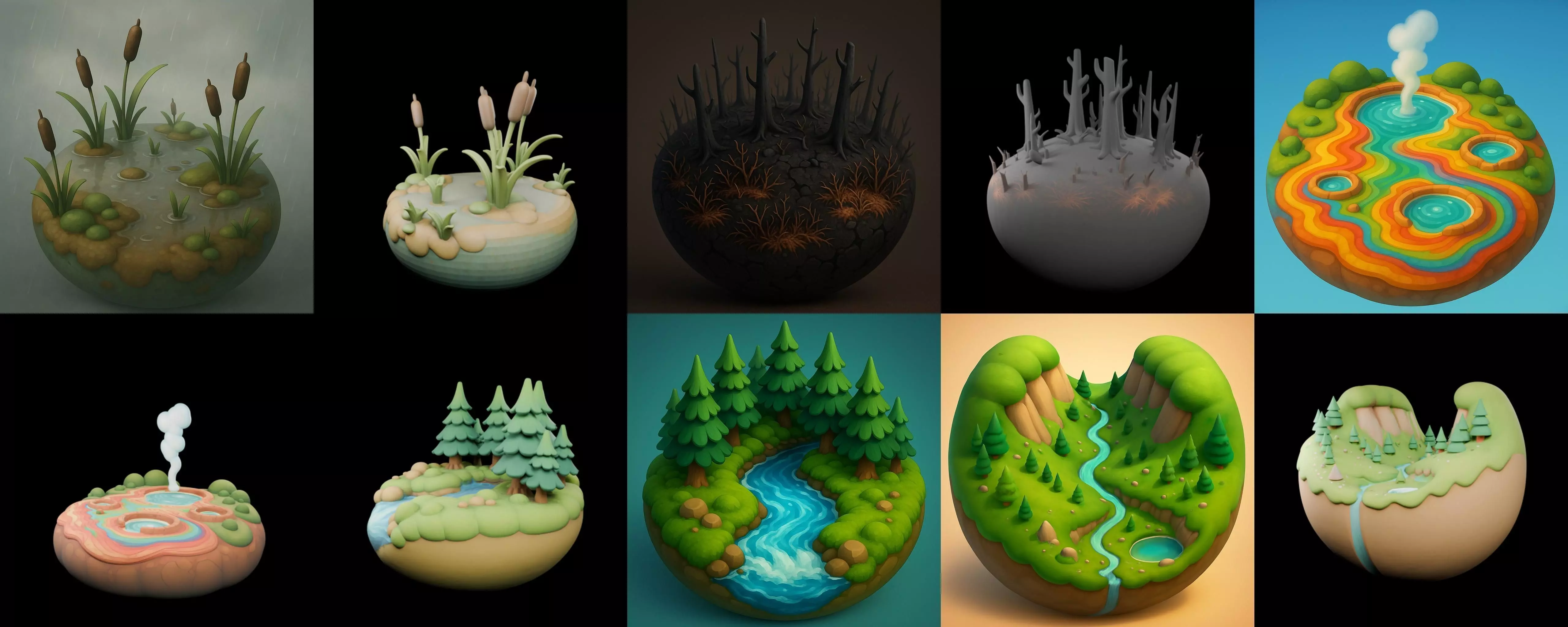 Second Earth bundle 4 pack 100 glb 3D model_13
