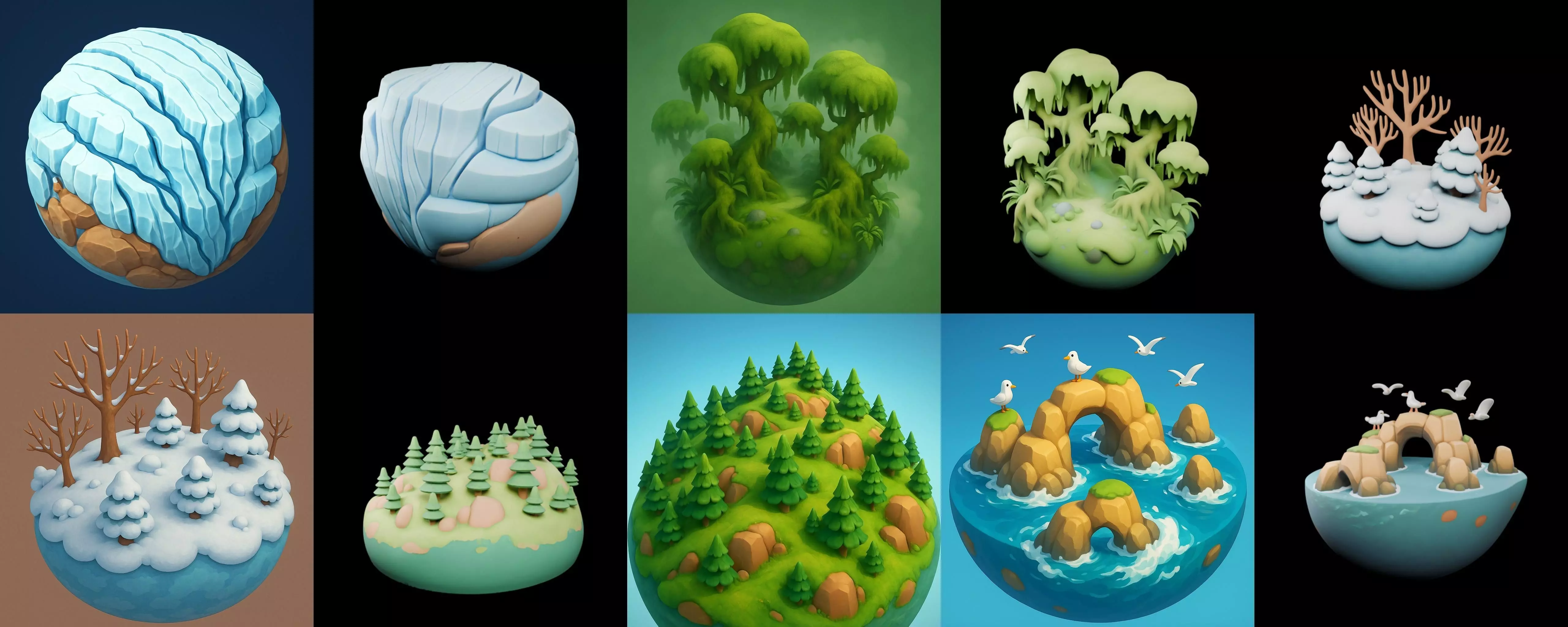 Second Earth bundle 3 pack 100 glb 3D model_19