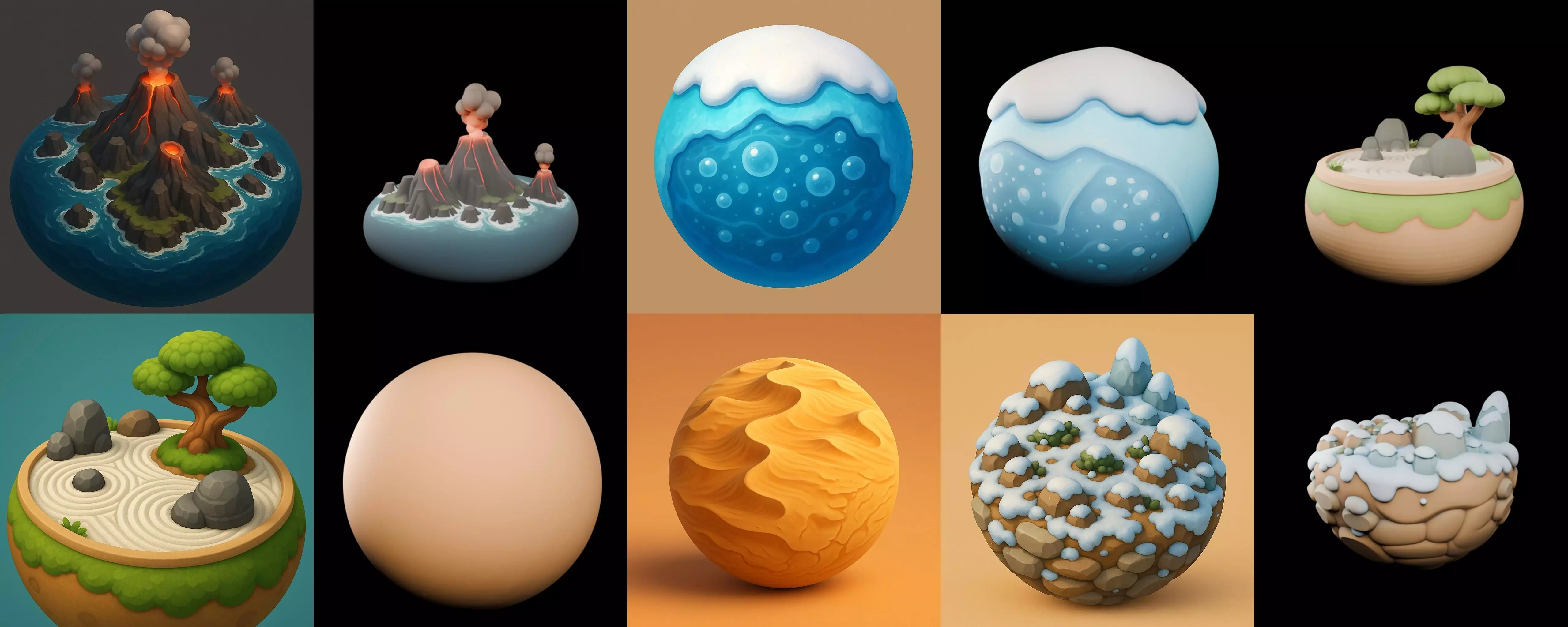 Second Earth bundle 3 pack 100 glb 3D model_4