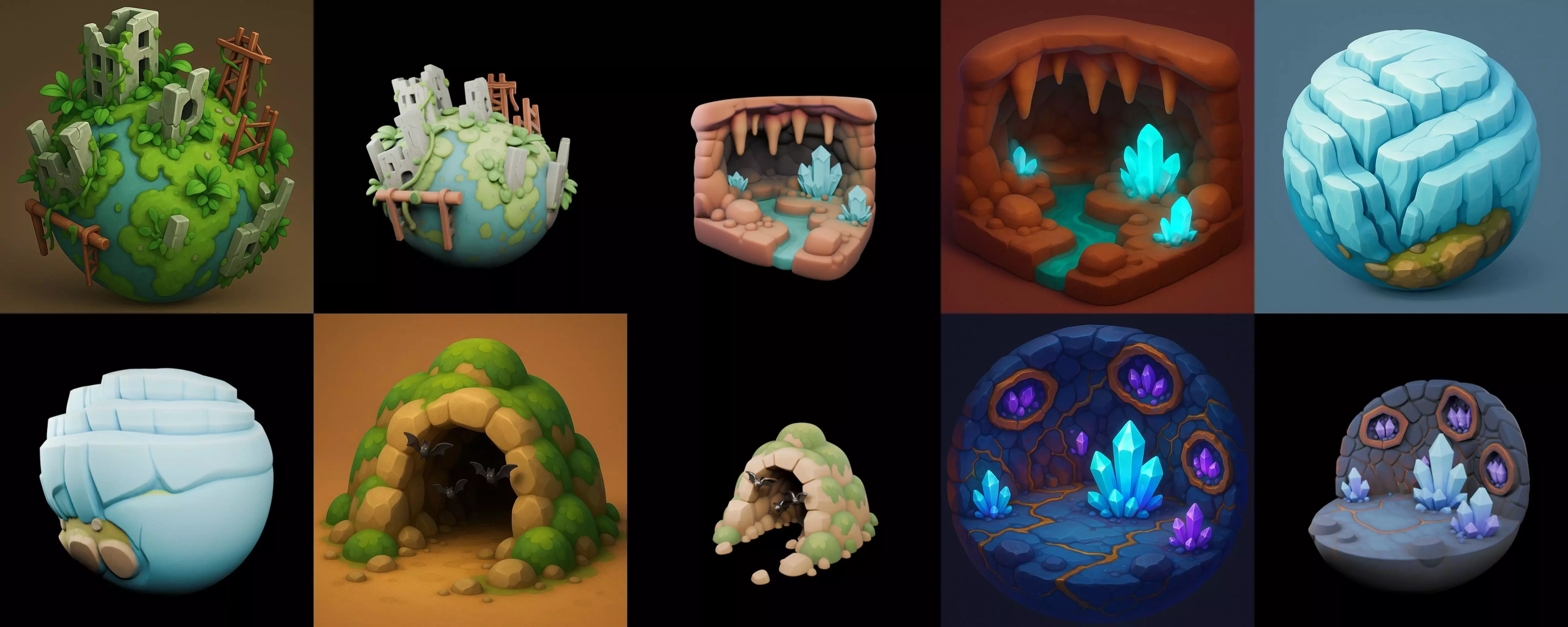 Second Earth bundle 3 pack 100 glb 3D model_3
