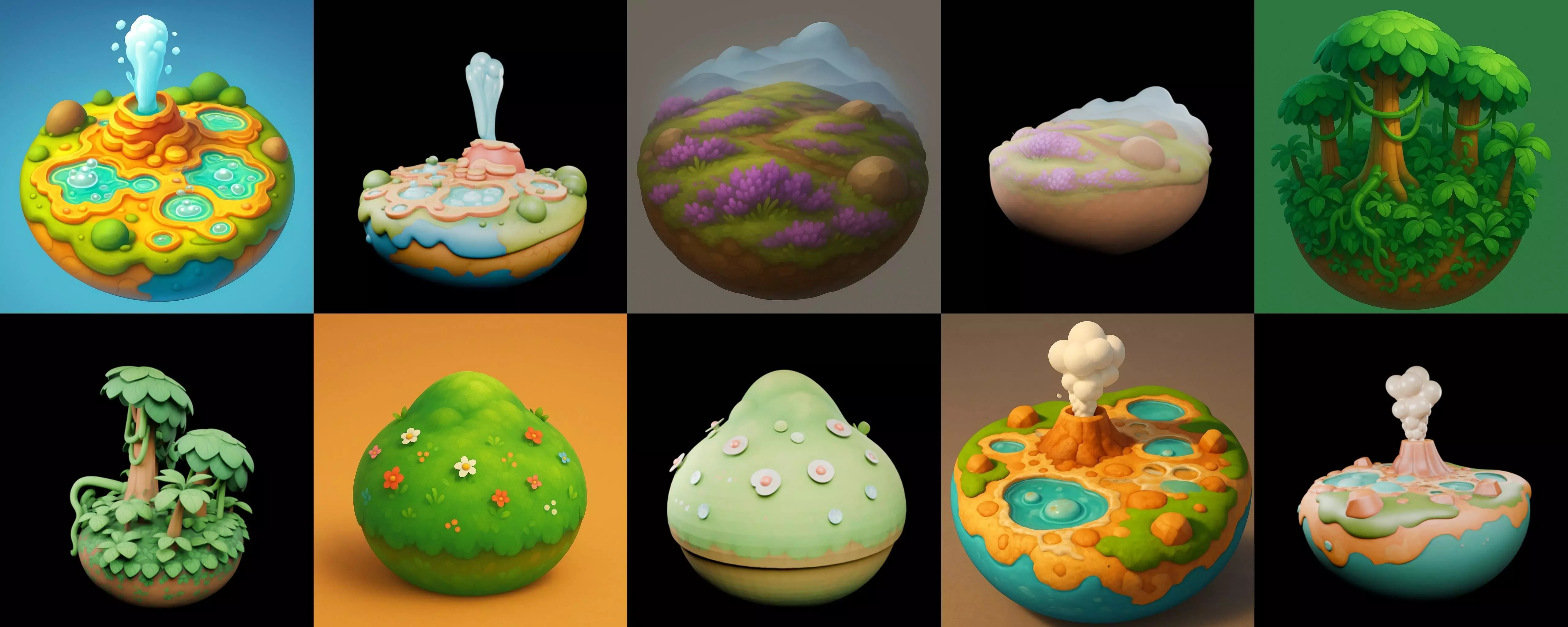 Second Earth bundle 3 pack 100 glb 3D model_9