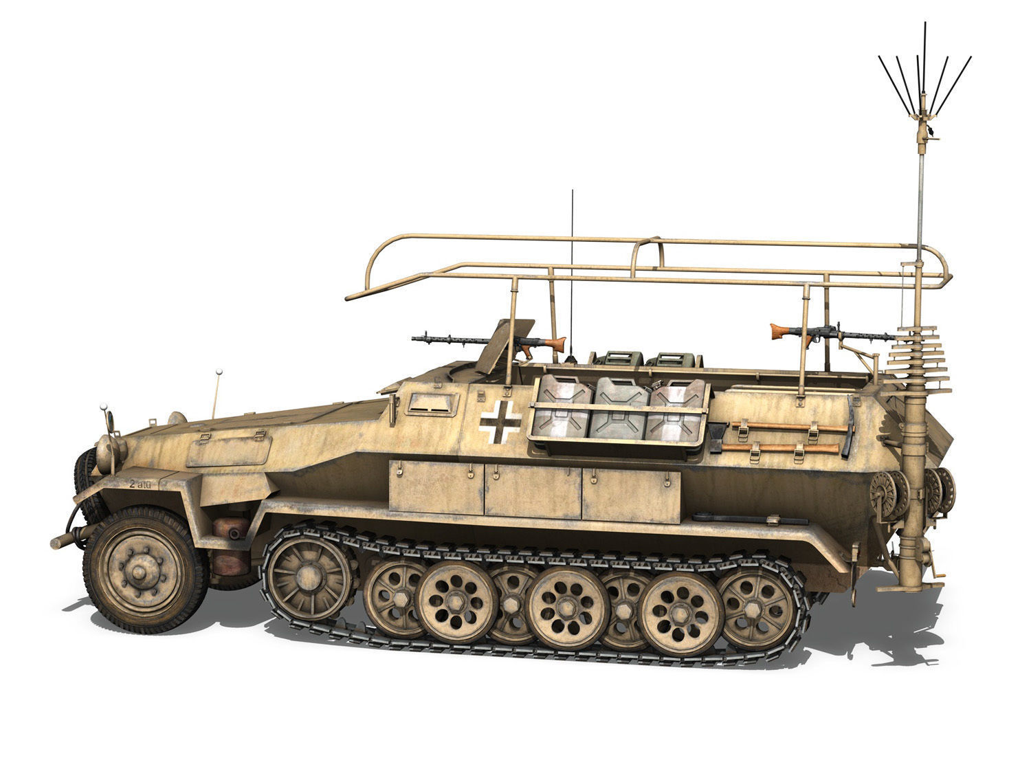 SDKFZ 251 3 - Ausf B - Communications Vehicle - 15PD 3D model_3