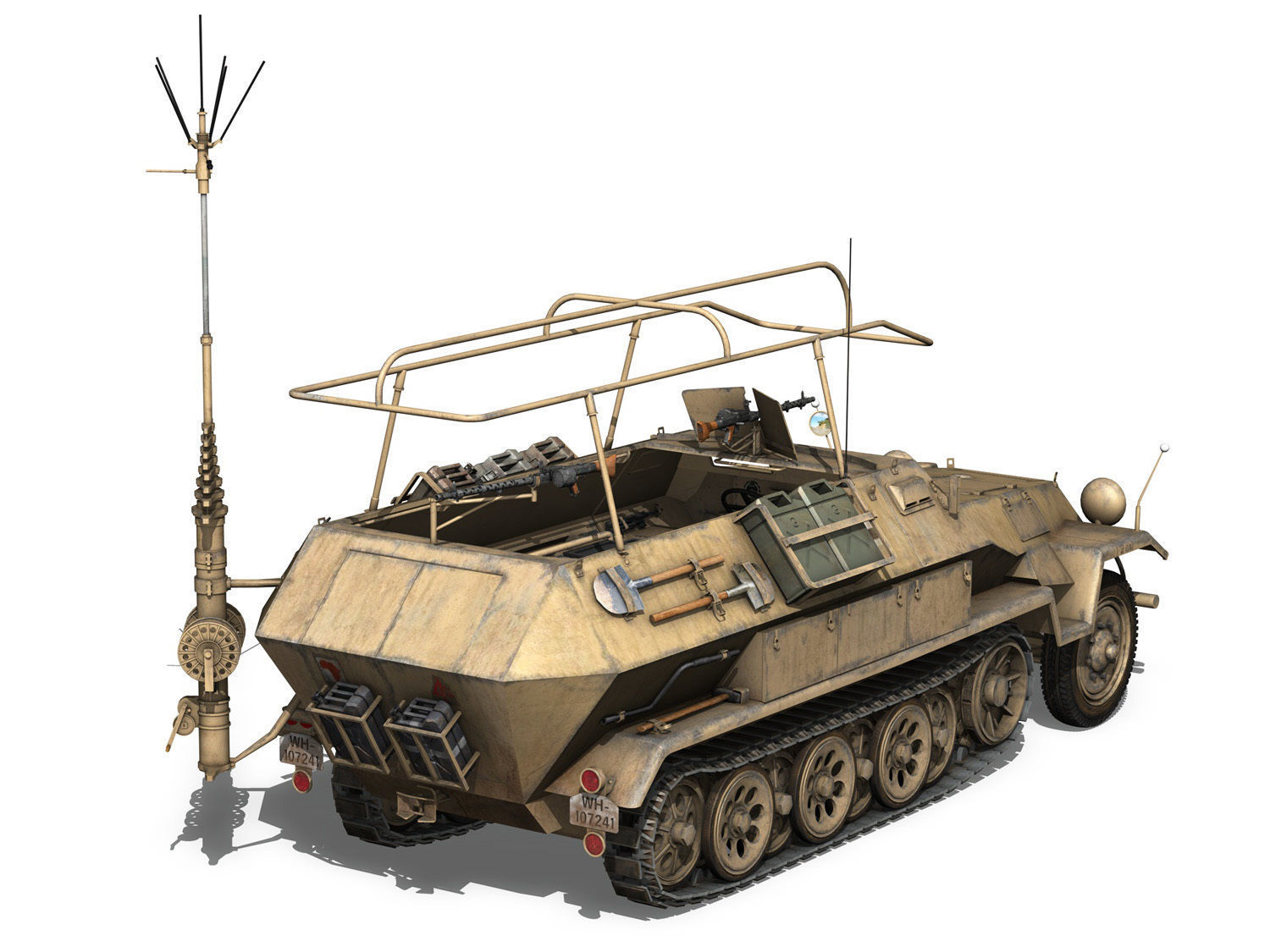 SDKFZ 251 3 - Ausf B - Communications Vehicle - 15PD 3D model_6