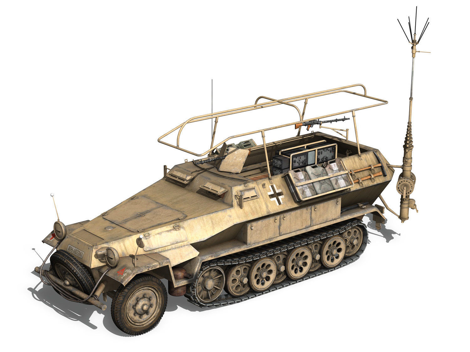SDKFZ 251 3 - Ausf B - Communications Vehicle - 15PD 3D model_2