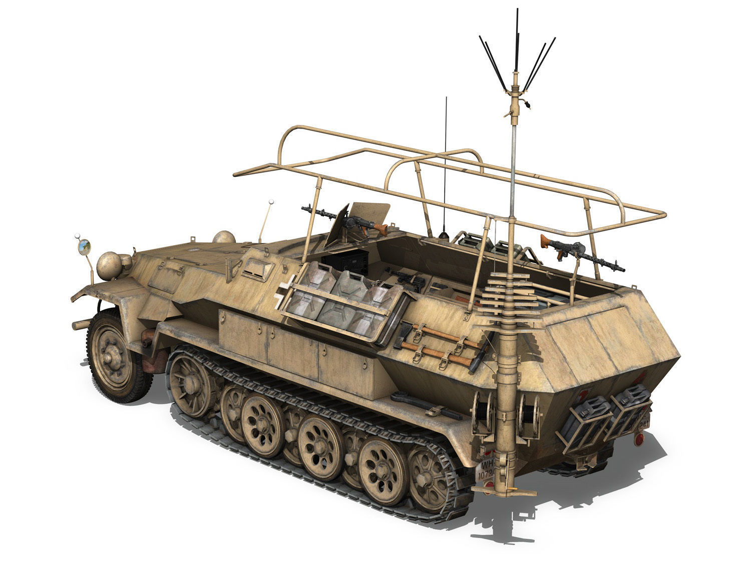 SDKFZ 251 3 - Ausf B - Communications Vehicle - 15PD 3D model_5