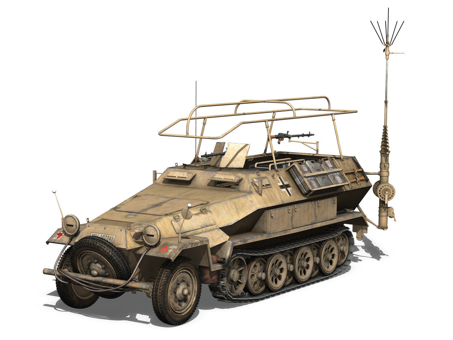 SDKFZ 251 3 - Ausf B - Communications Vehicle - 15PD 3D model_1