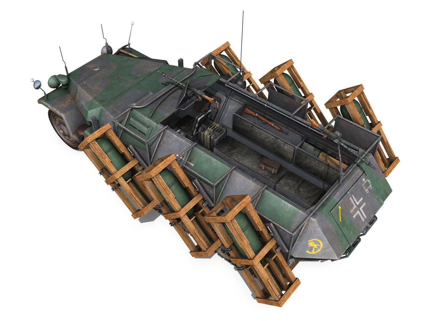 SDKFZ 251 1 - Ausf C - Ground Stuka - 24PD 3D model_4