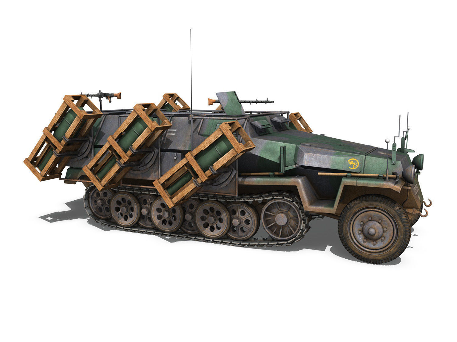 SDKFZ 251 1 - Ausf C - Ground Stuka - 24PD 3D model_7
