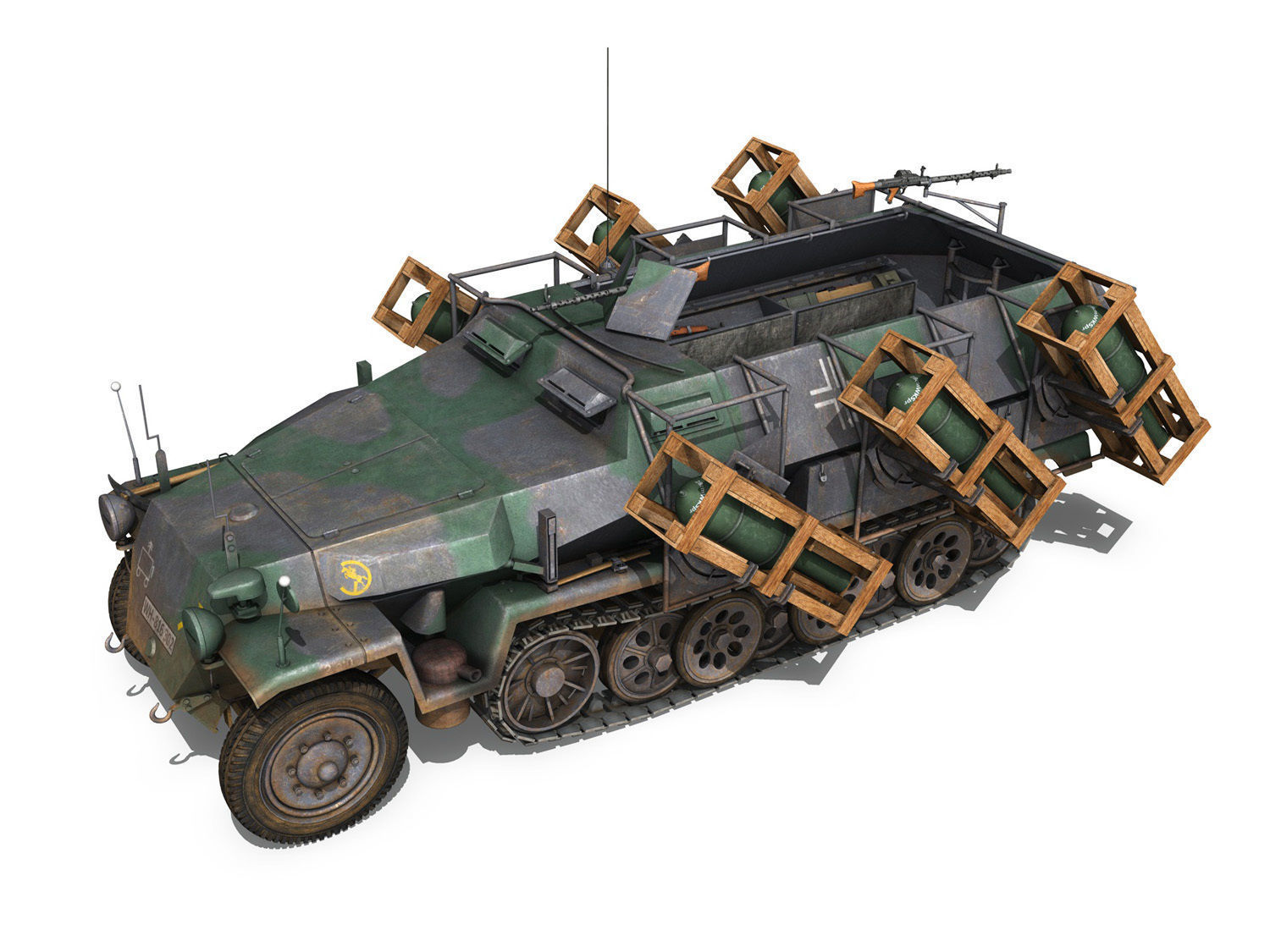 SDKFZ 251 1 - Ausf C - Ground Stuka - 24PD 3D model_2