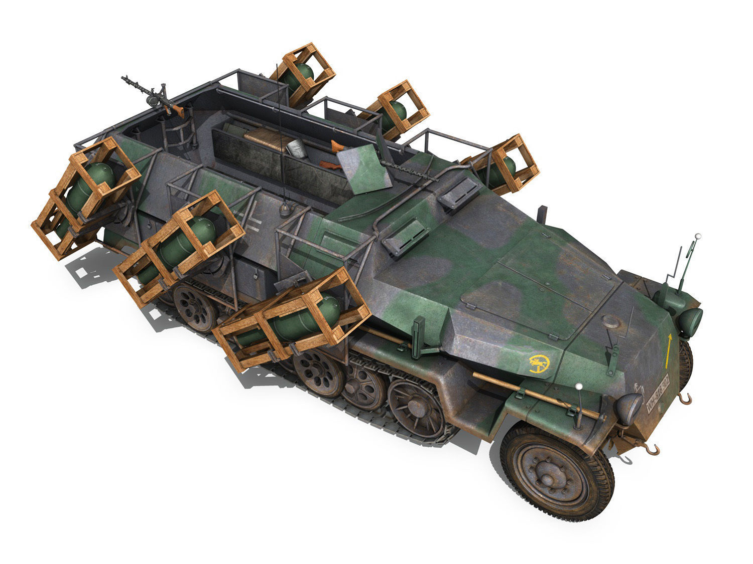 SDKFZ 251 1 - Ausf C - Ground Stuka - 24PD 3D model_9