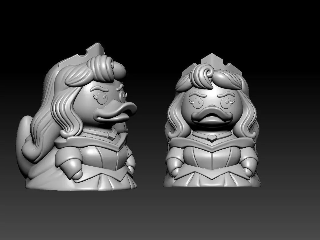 Rubber Duck - Princess Aurora model - 3d print 3D print model_3