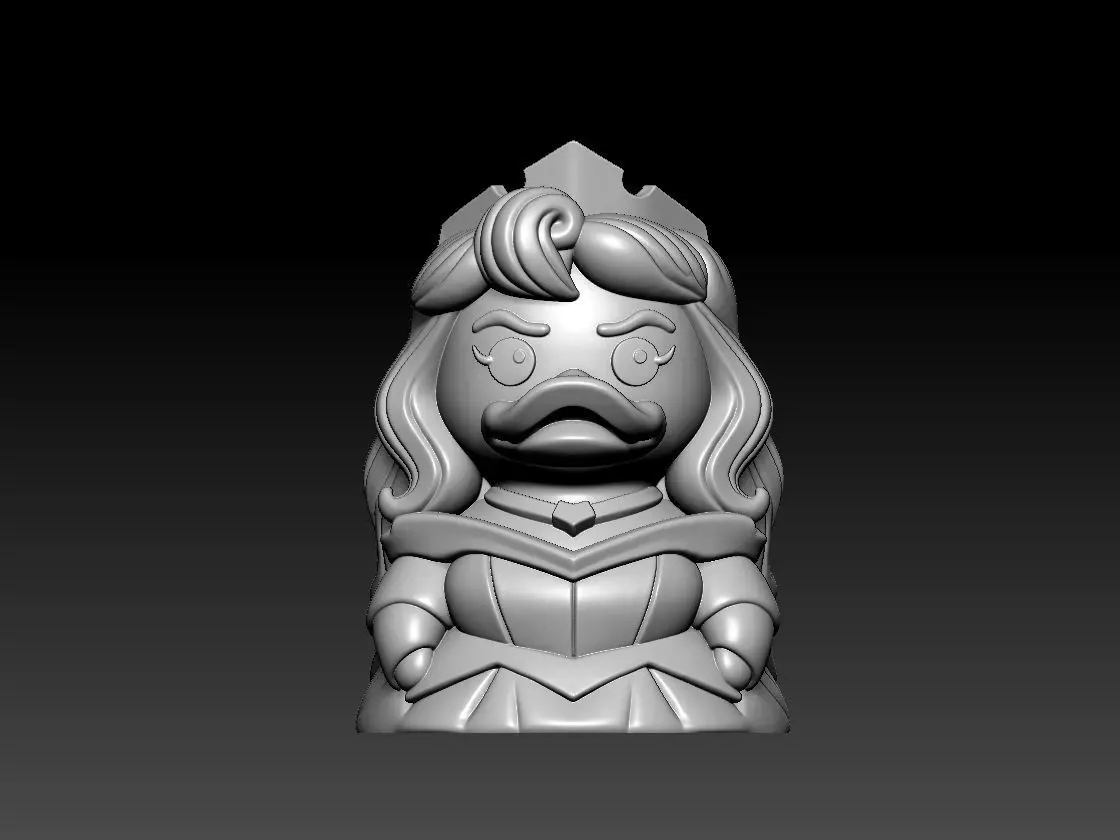 Rubber Duck - Princess Aurora model - 3d print 3D print model_2