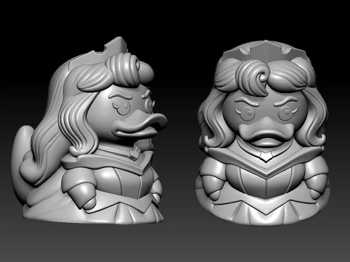 Rubber Duck - Princess Aurora model - 3d print 3D print model_4