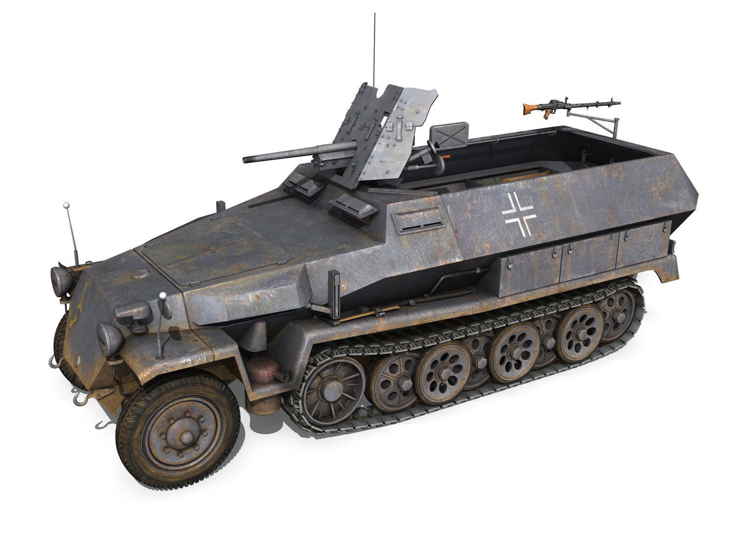 SDKFZ 251 10 Ausf C Hanomag Half track 23PD 3D Model CGTrader SDKFZ 251 10 Ausf C Hanomag Half track 23PD 3D Model CGTrader
