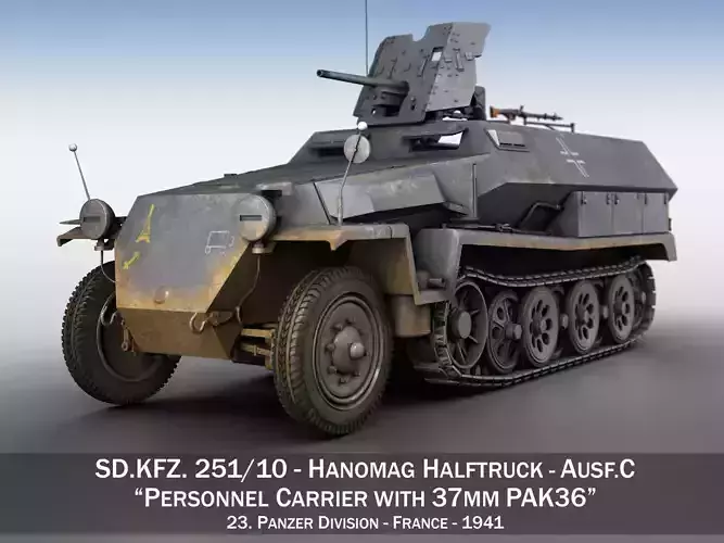 SDKFZ 251 10 - Ausf C - Hanomag Half-track - 23PD