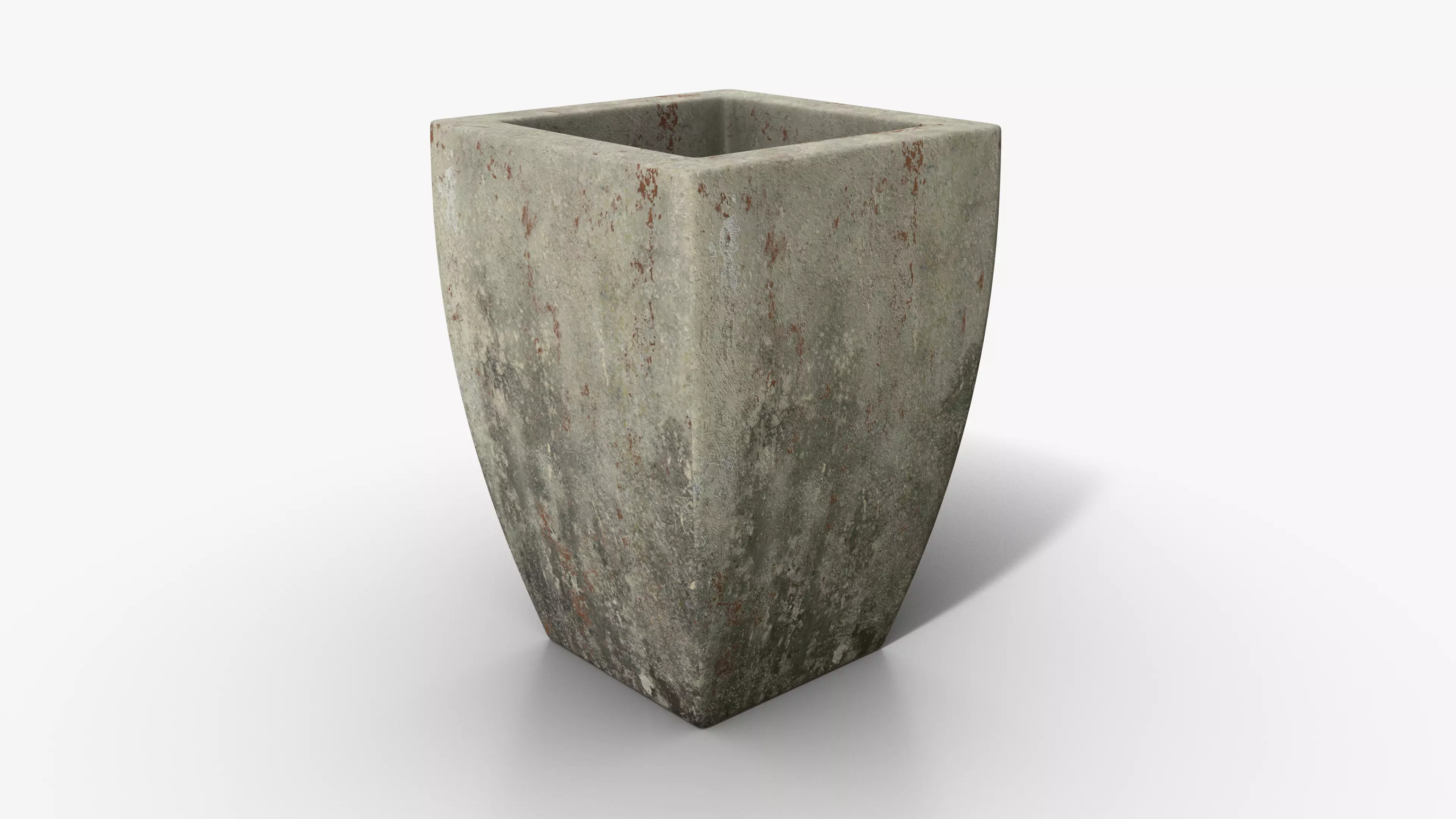Vase Concrete Quad S Low-poly 3D model