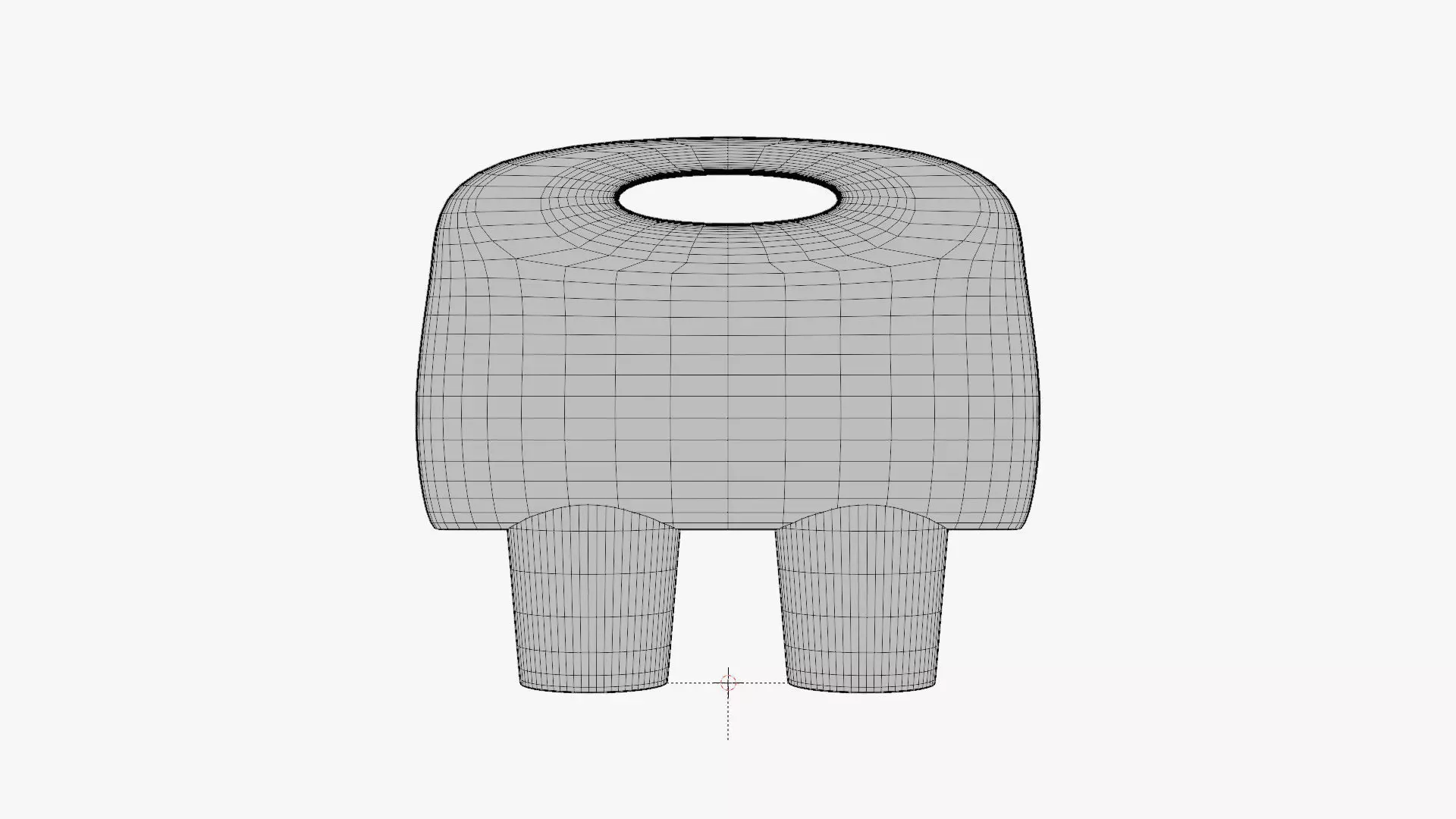 Double Coffee Cup Holder - Geometry Only 3D model_6