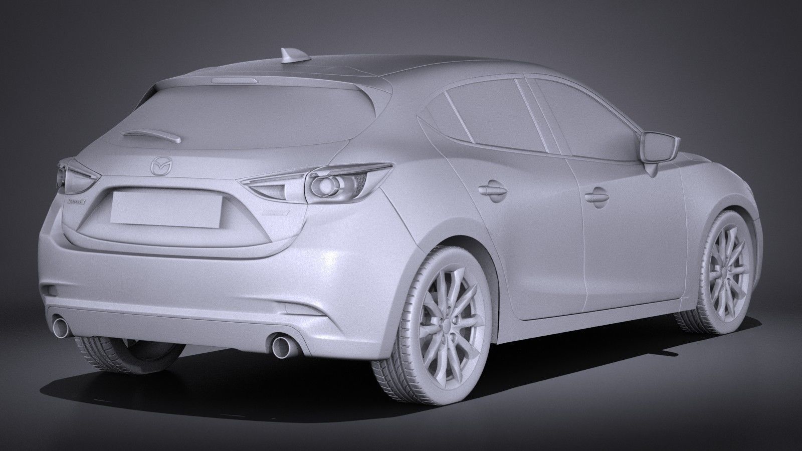 Mazda 3 hatchback 2017 3D model_11