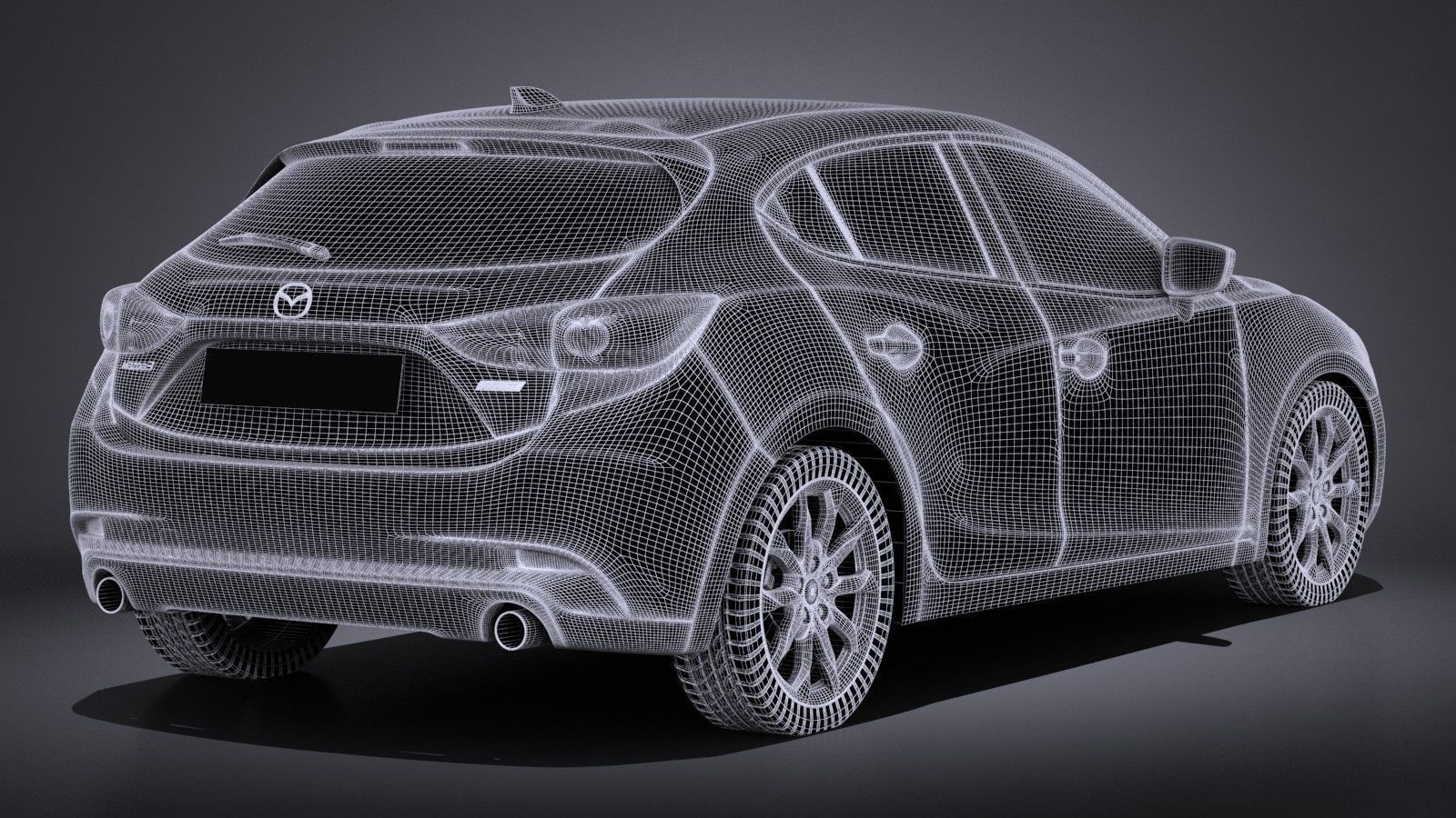 Mazda 3 hatchback 2017 3D model_13