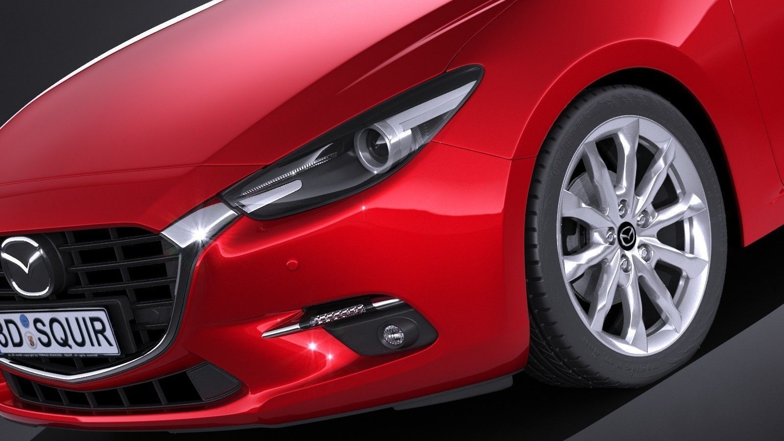 Mazda 3 hatchback 2017 3D model_2