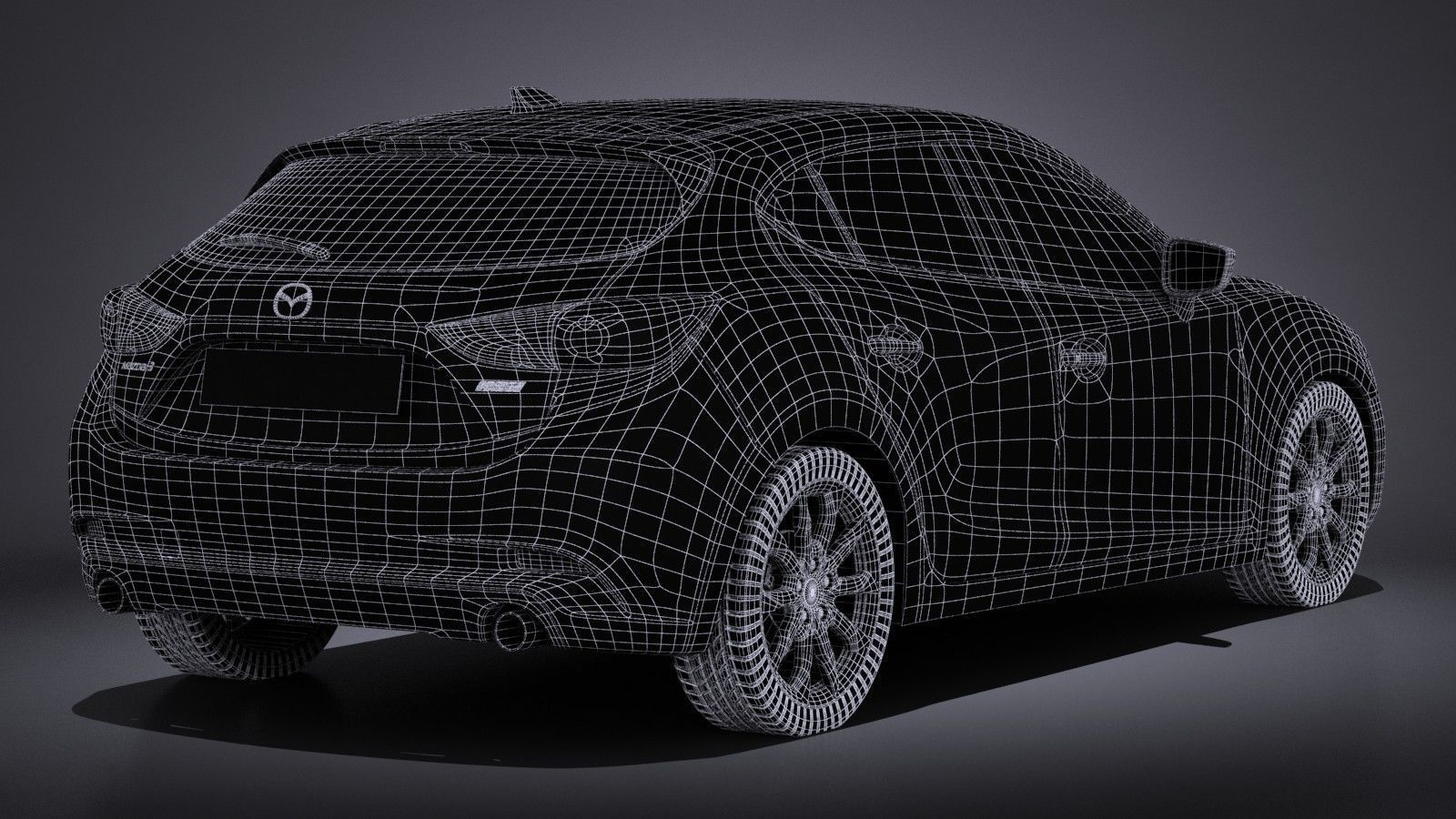 Mazda 3 hatchback 2017 3D model_15