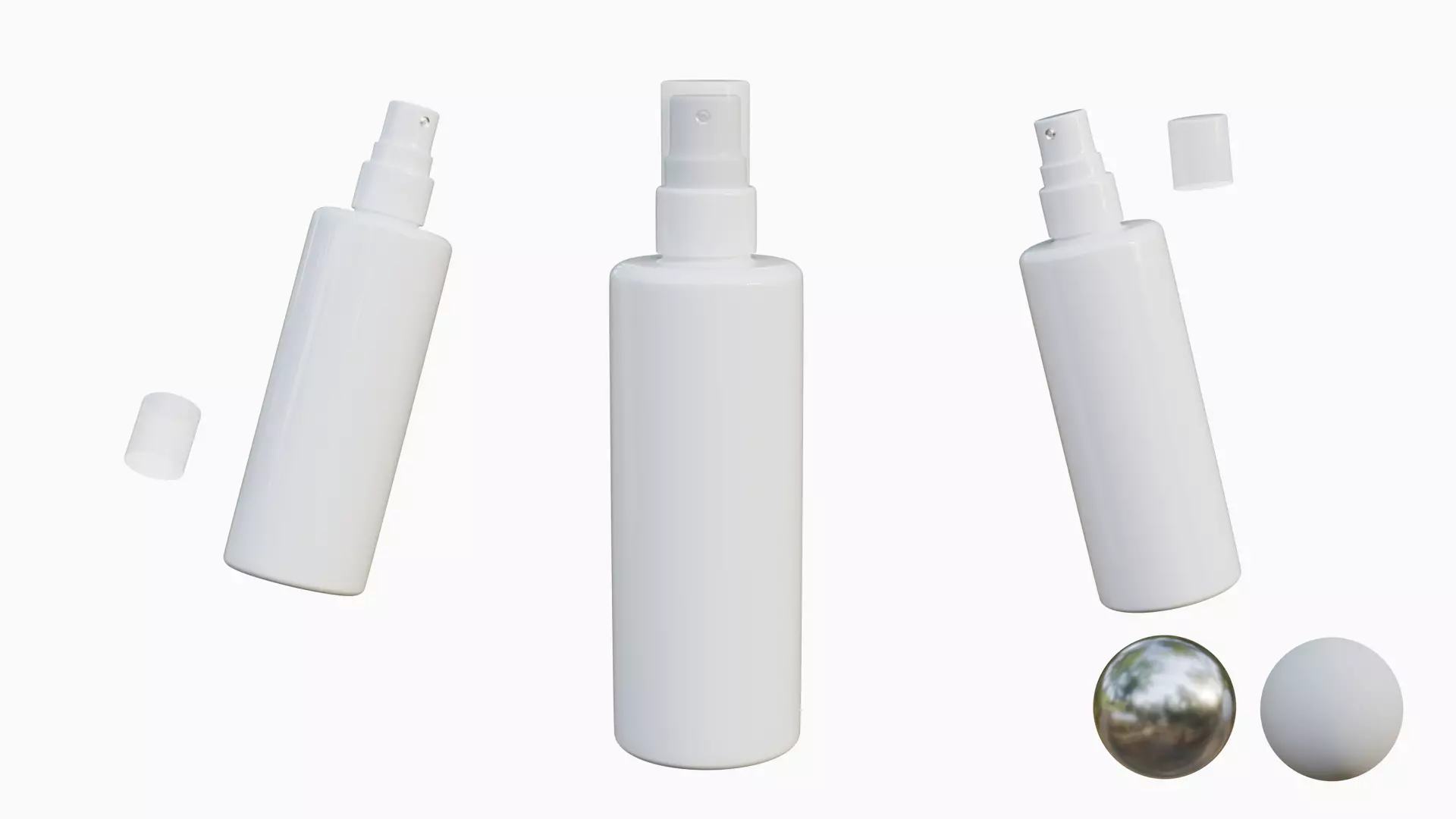 Cosmetic Spray with lid Low-poly 3D model_0