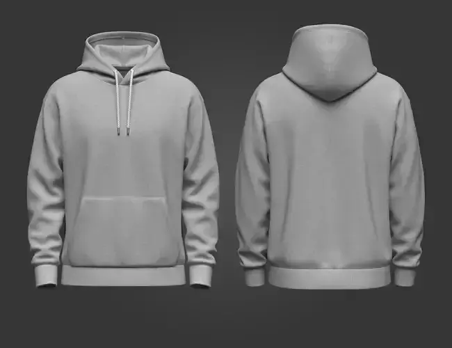 Men Oversize Hoodie 3d Model