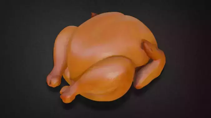 Whole Roasted Chicken Model 3D model