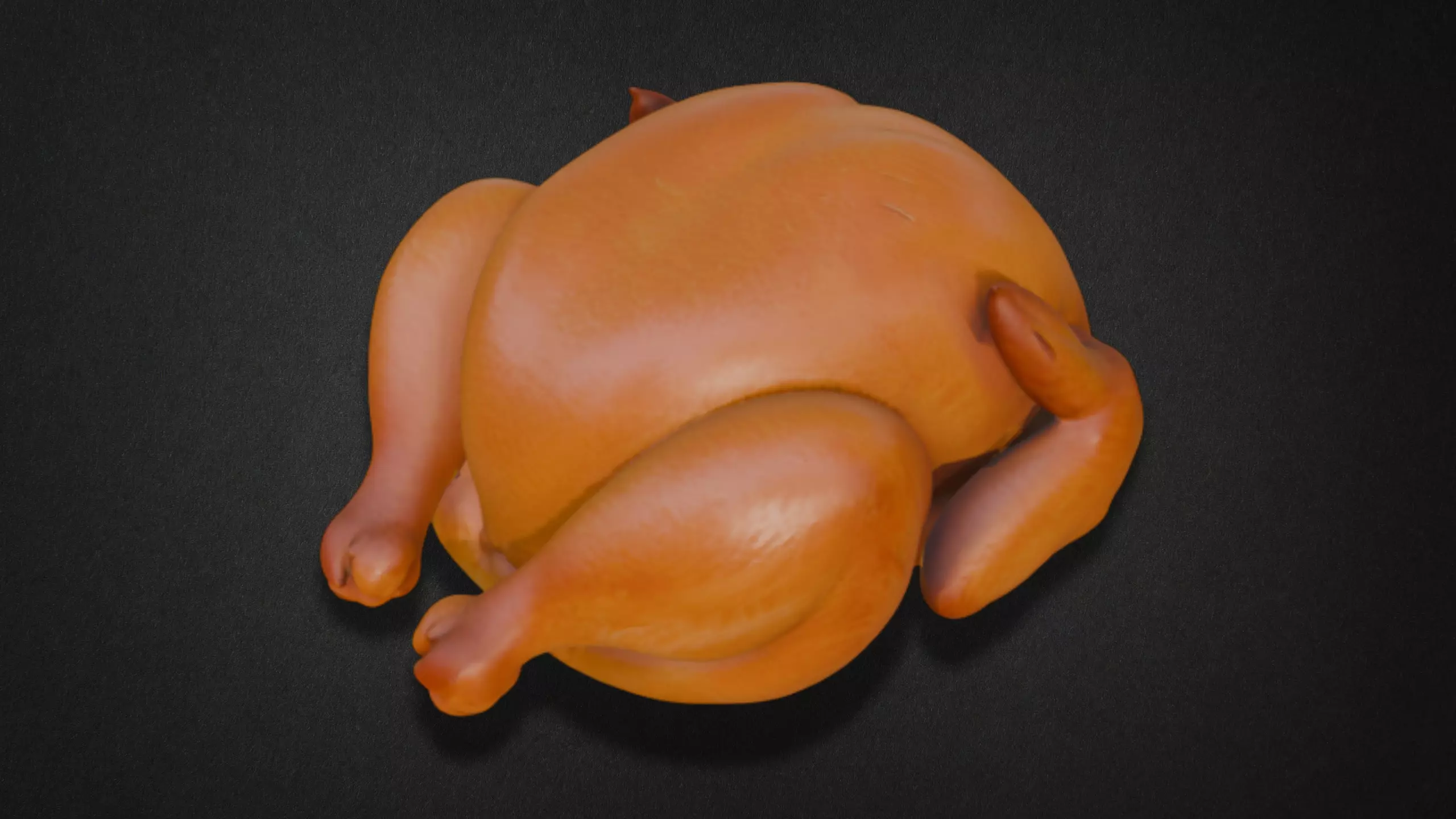 Whole Roasted Chicken Model 3D model_0