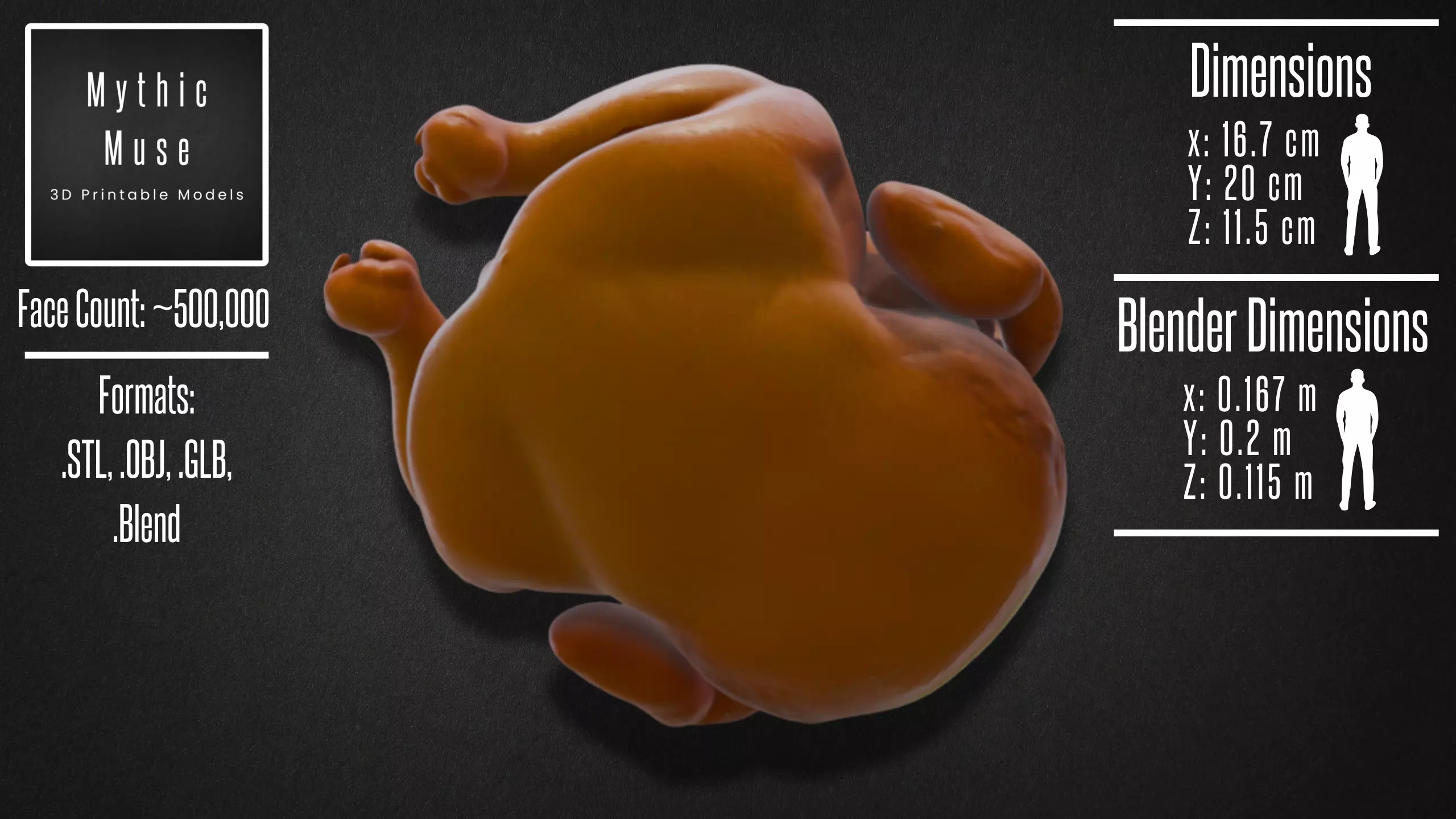 Whole Roasted Chicken Model 3D model_6