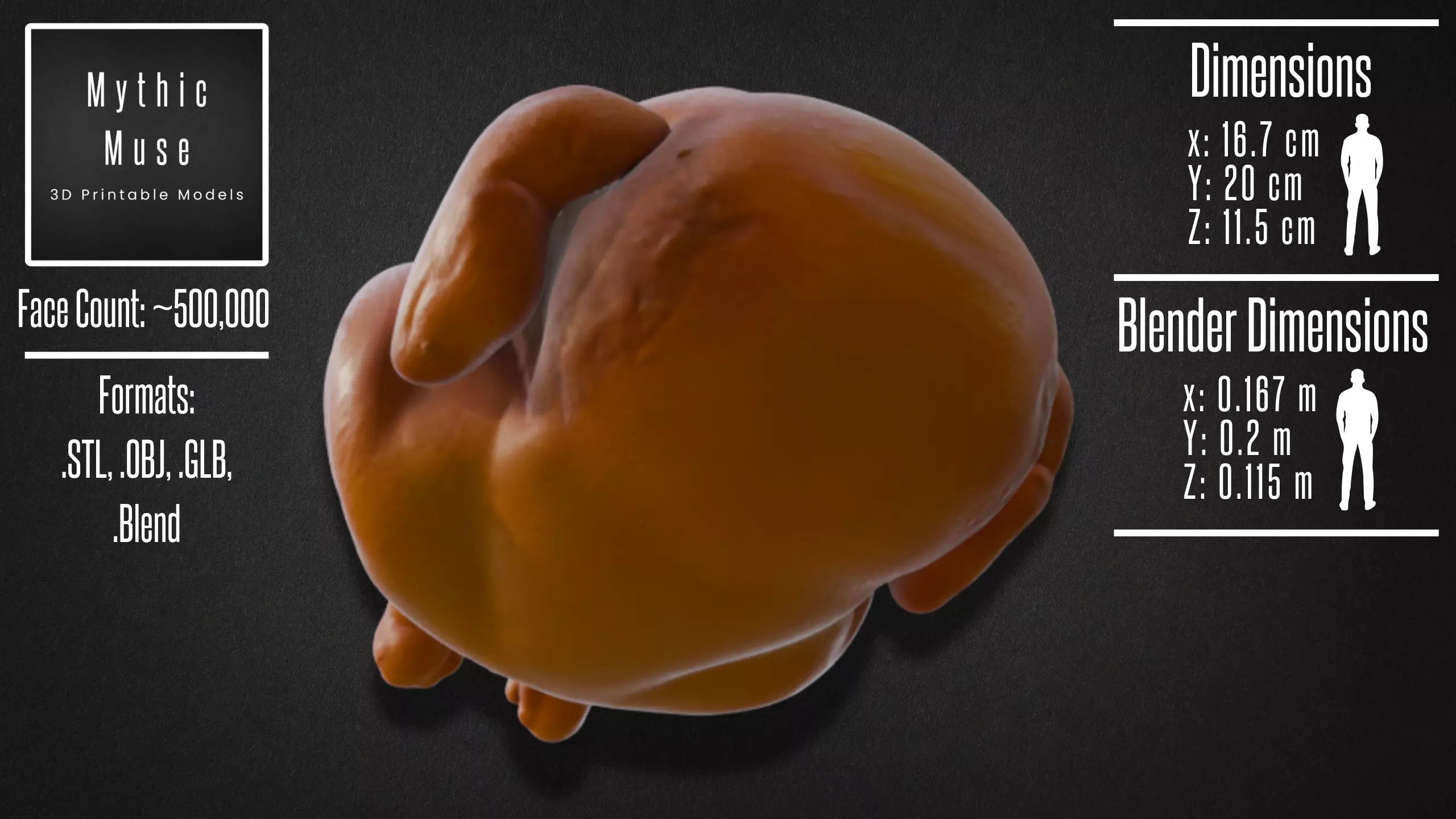 Whole Roasted Chicken Model 3D model_7