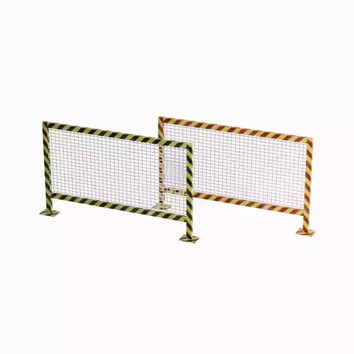 Road Barricade Set C Low-poly 3D model