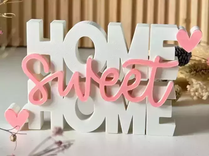 Home Sweet Home 3D Wall Art Sign
