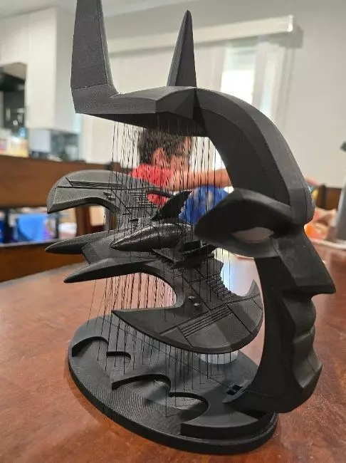 Suspended Batman batwing 3D print model_3